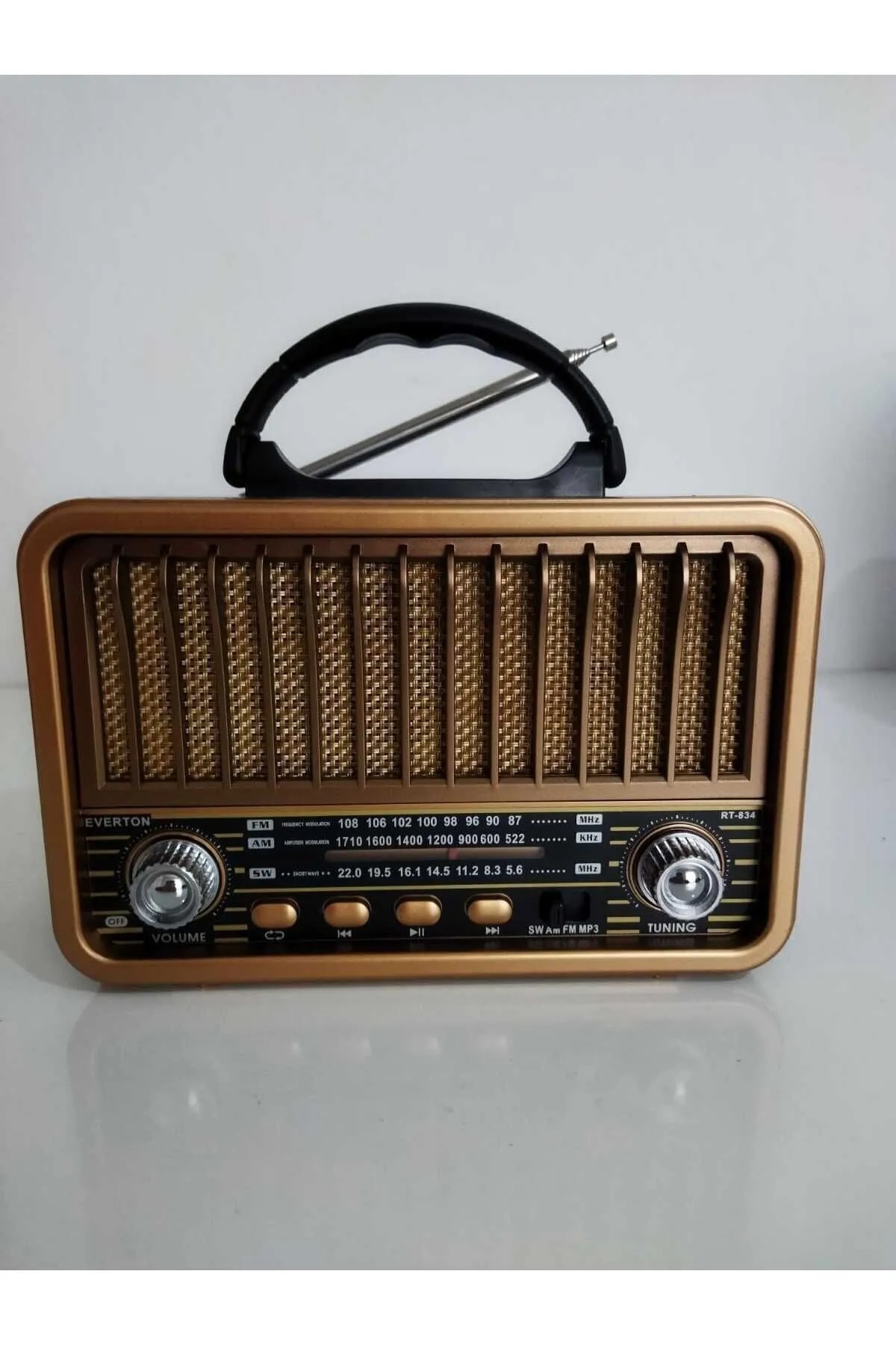 gold honey Bluetooth Fm-usb-tf Card Şarjlı Nostaljik Radyo P384359s7243