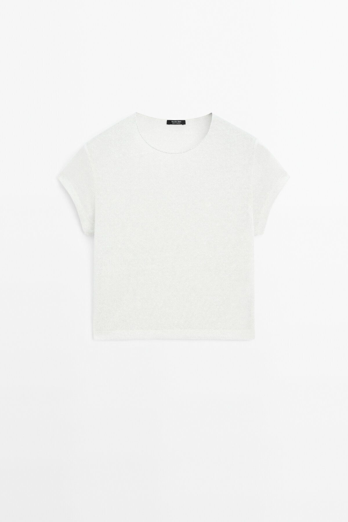 Massimo Dutti Kısa kollu ajurlu t-shirt