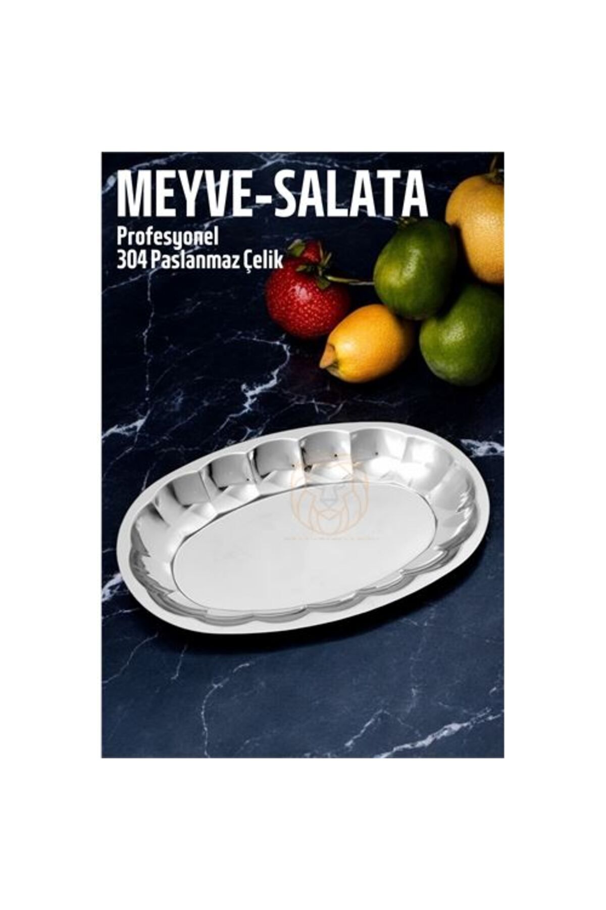 ModaCar HVT® Meyve Tabağı Salata Tabağı Çok Amaçlı Tabak Paslanmaz Çelik