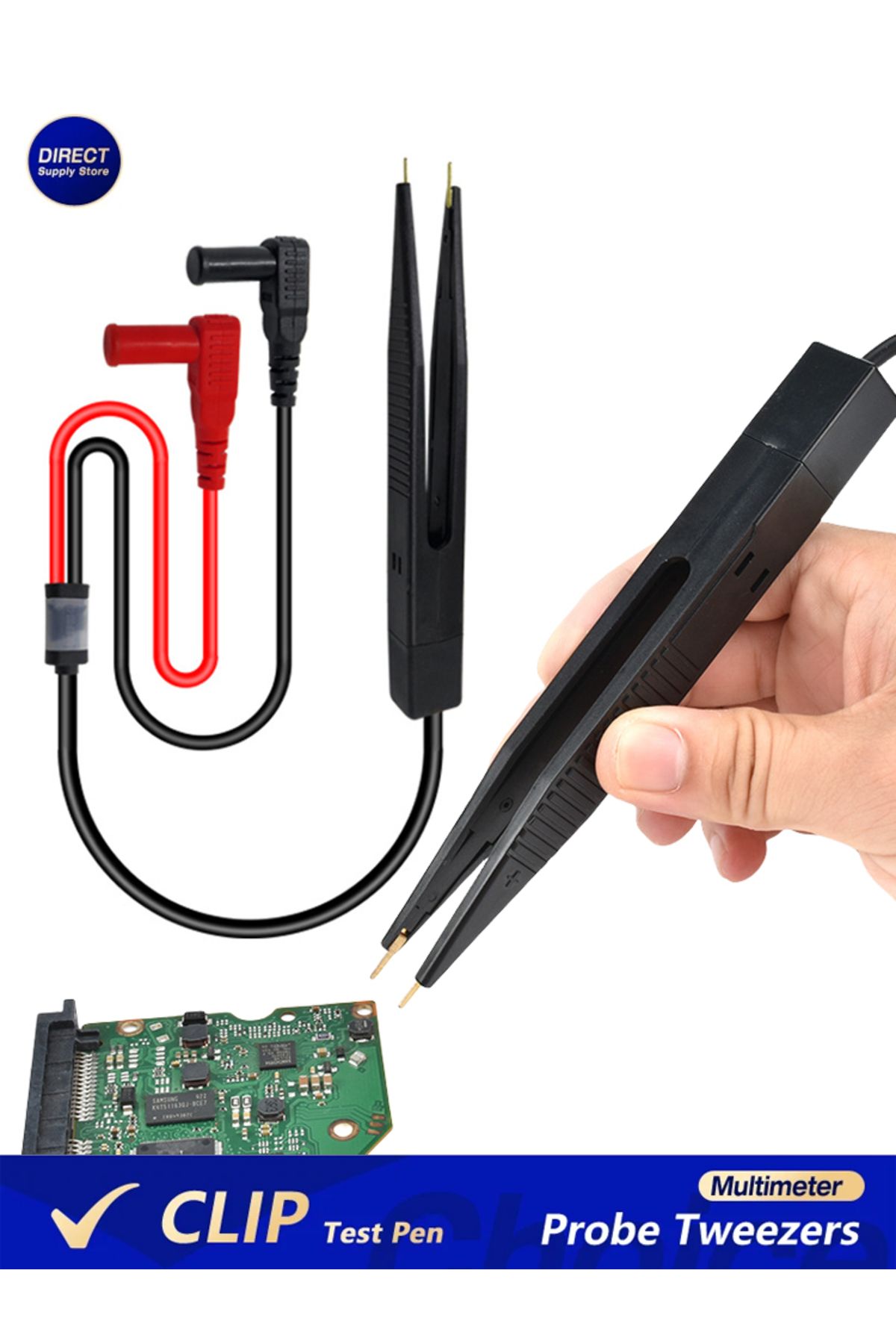 Realmote-Clip Test Pen Smd Multimeter Probe Tweezers Patch For Capacitance Inductance Resistor Chip Compon... 8