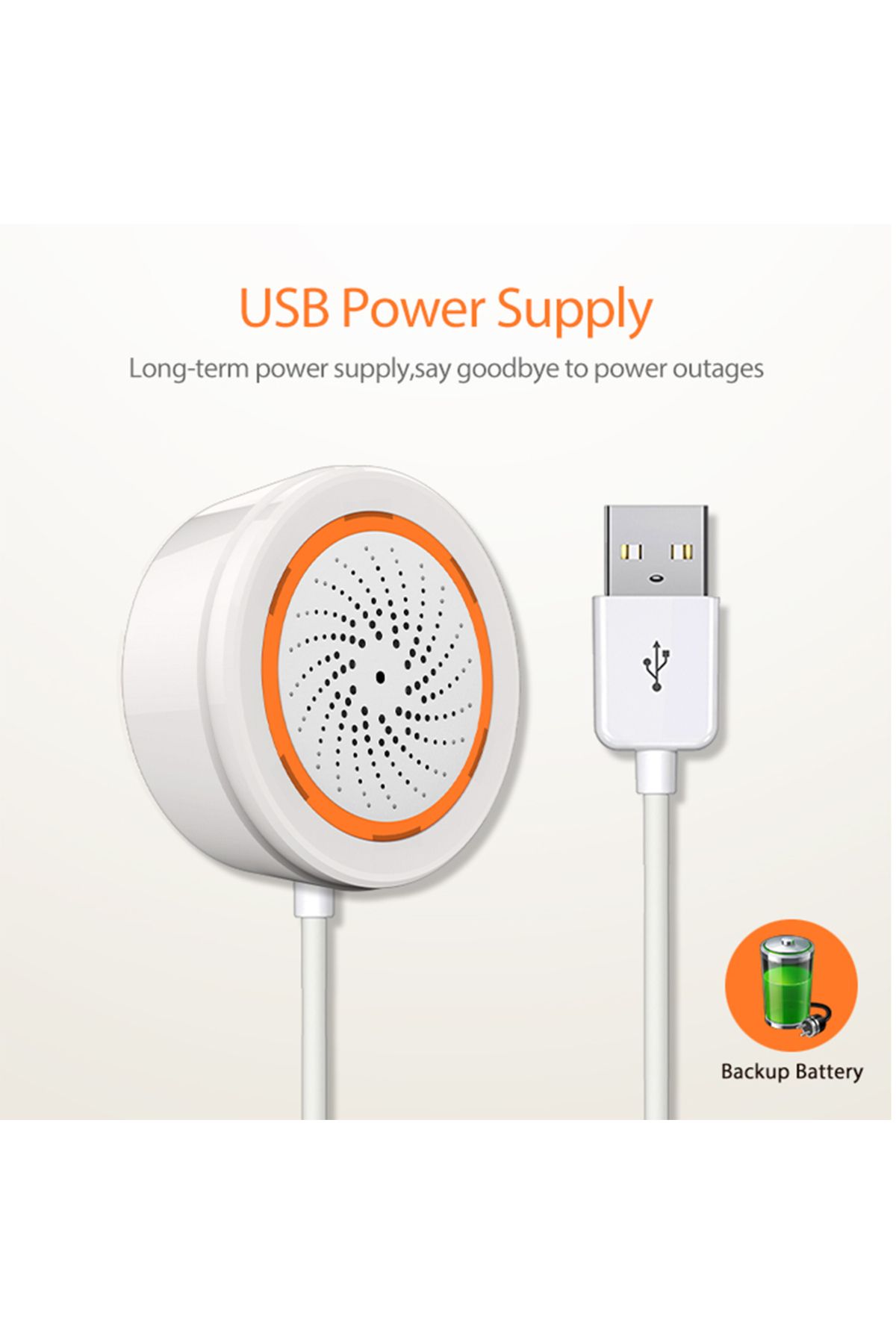 Choice-Coolcam Tuya Zigbee Smart Siren Alarm For Home Security With Strobe Alerts Support Usb Cable Powe... 4