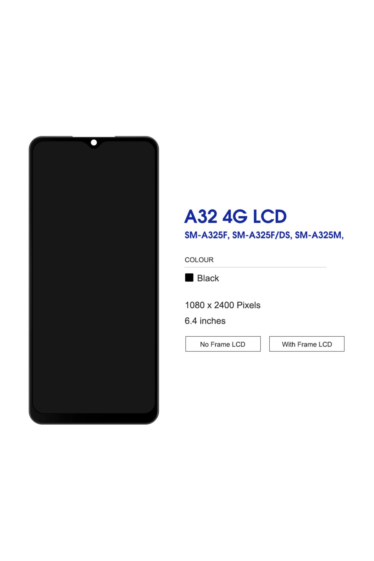 sinmaytai-شاشة LCD سوداء بإطار تم اختبارها بنسبة 100% لهاتف Samsung Galaxy A32 4g A325 A325f Sm-a325m Sm-a325f/ds 2