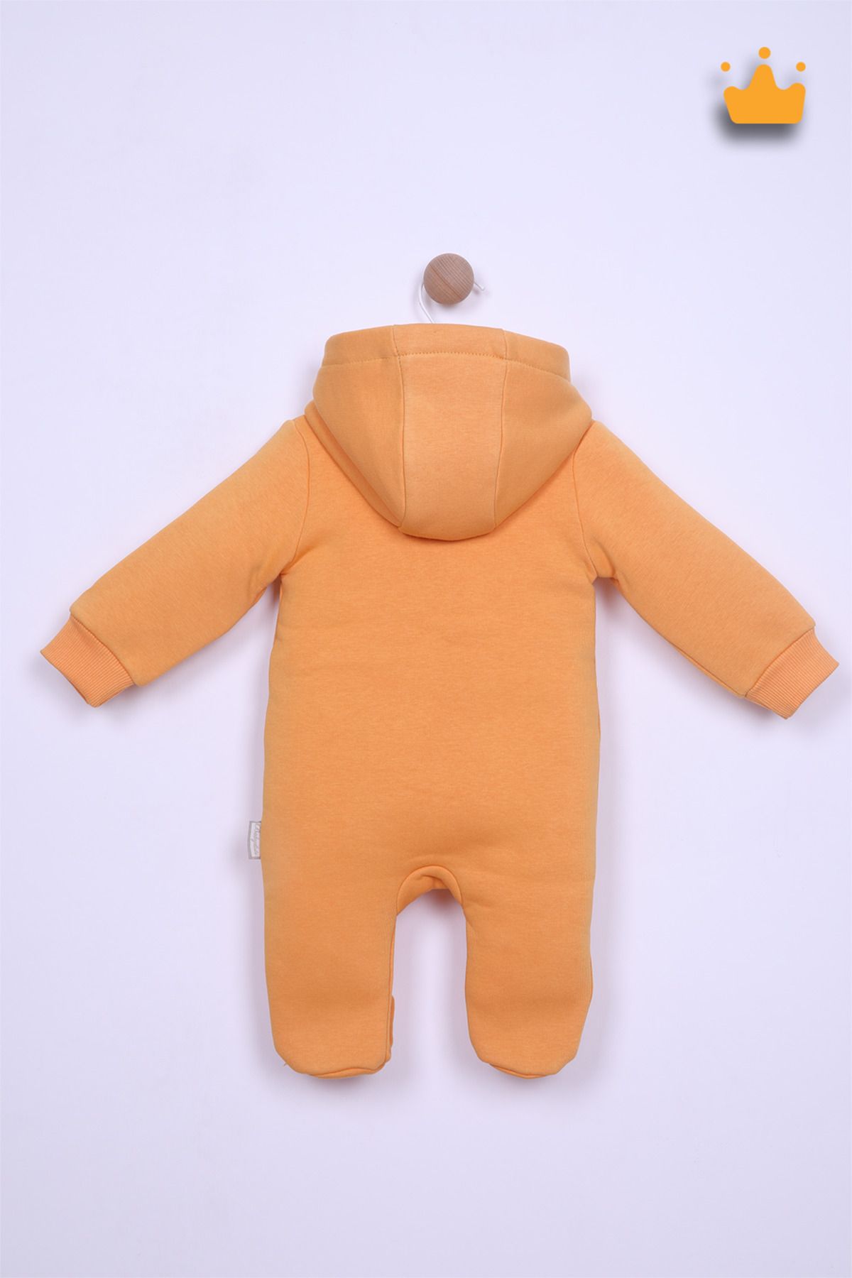 Babydola-بذلة شتوية بغطاء للرأس للفتيات والأولاد بعمر 0-3 سنوات مع جيب وسحاب جانبي وشريط 13530 7