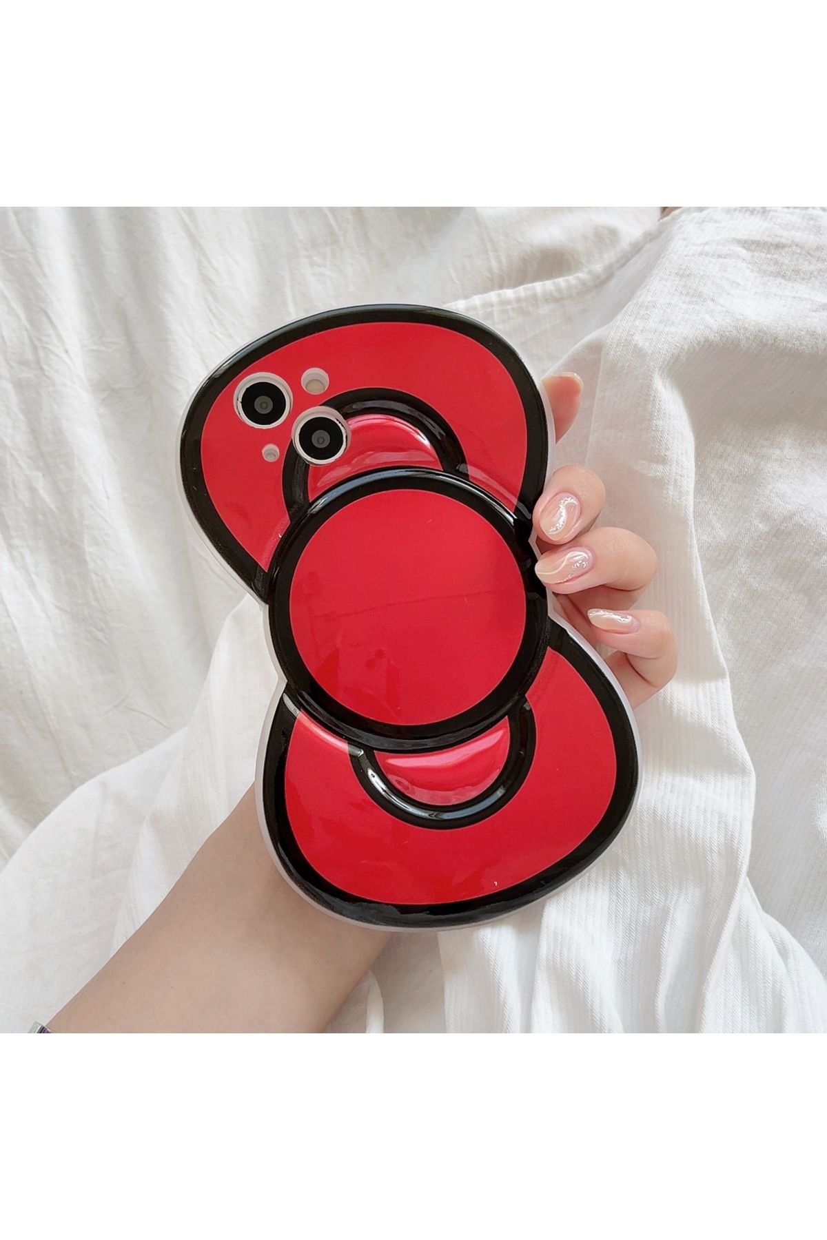 Choice-TPU for iphone12 Mini(5.4") Bow 20 Solid black edge New Bow Phone Case Protective Cover Shell  For i 1