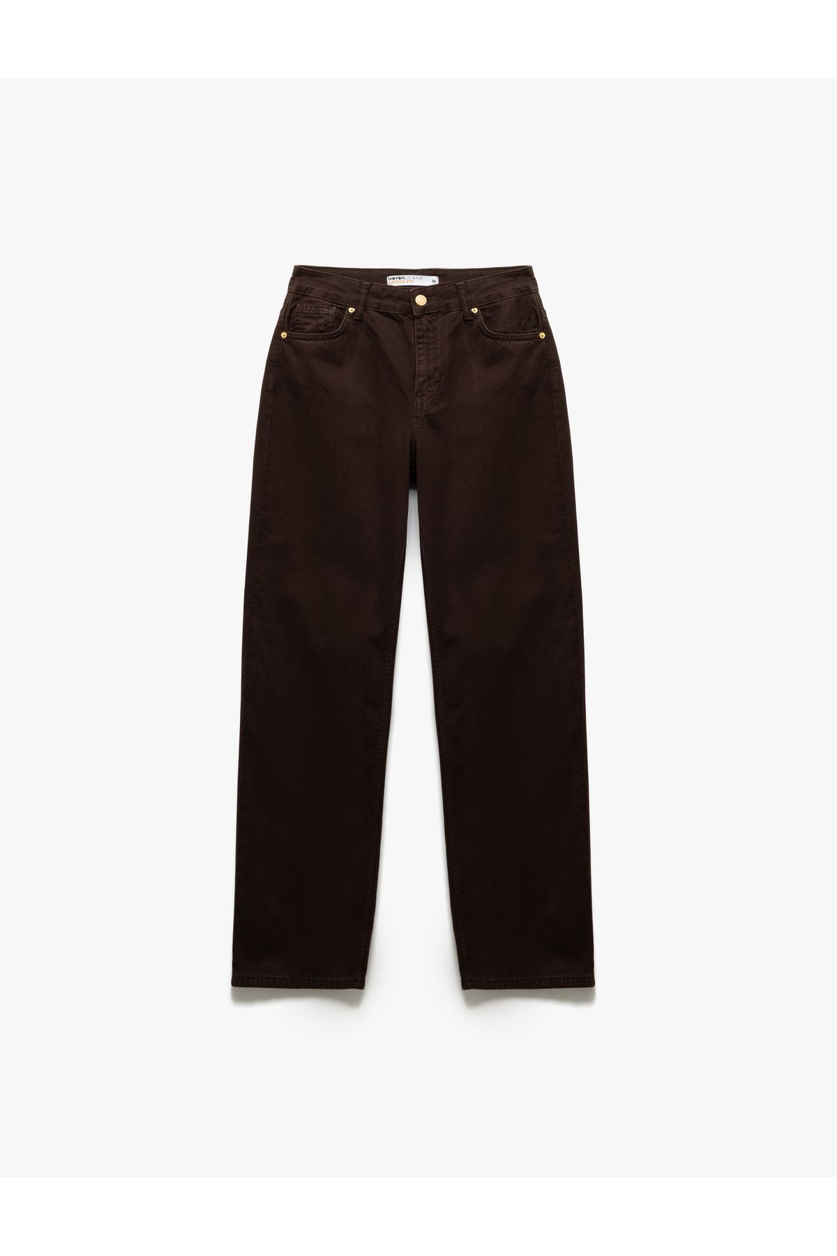 Koton-Loose Fit Wide Leg Pocket Denim Trousers - Loose Straight Fit Jeans 3