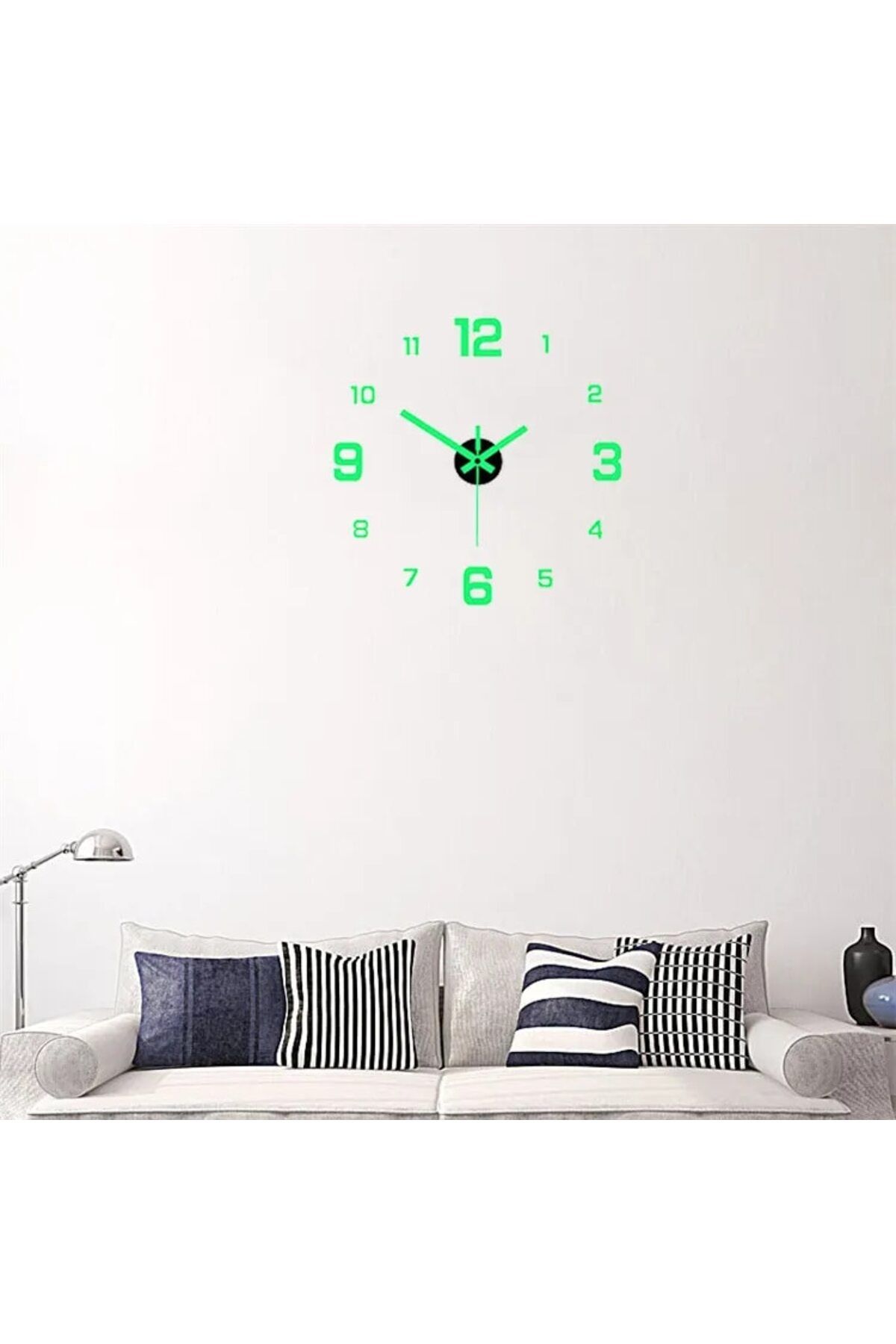 Choice-Glow in the dark 40cm EW Creative Simple Luminous Digital Clock European Style DIY Silent Wall Clock 3
