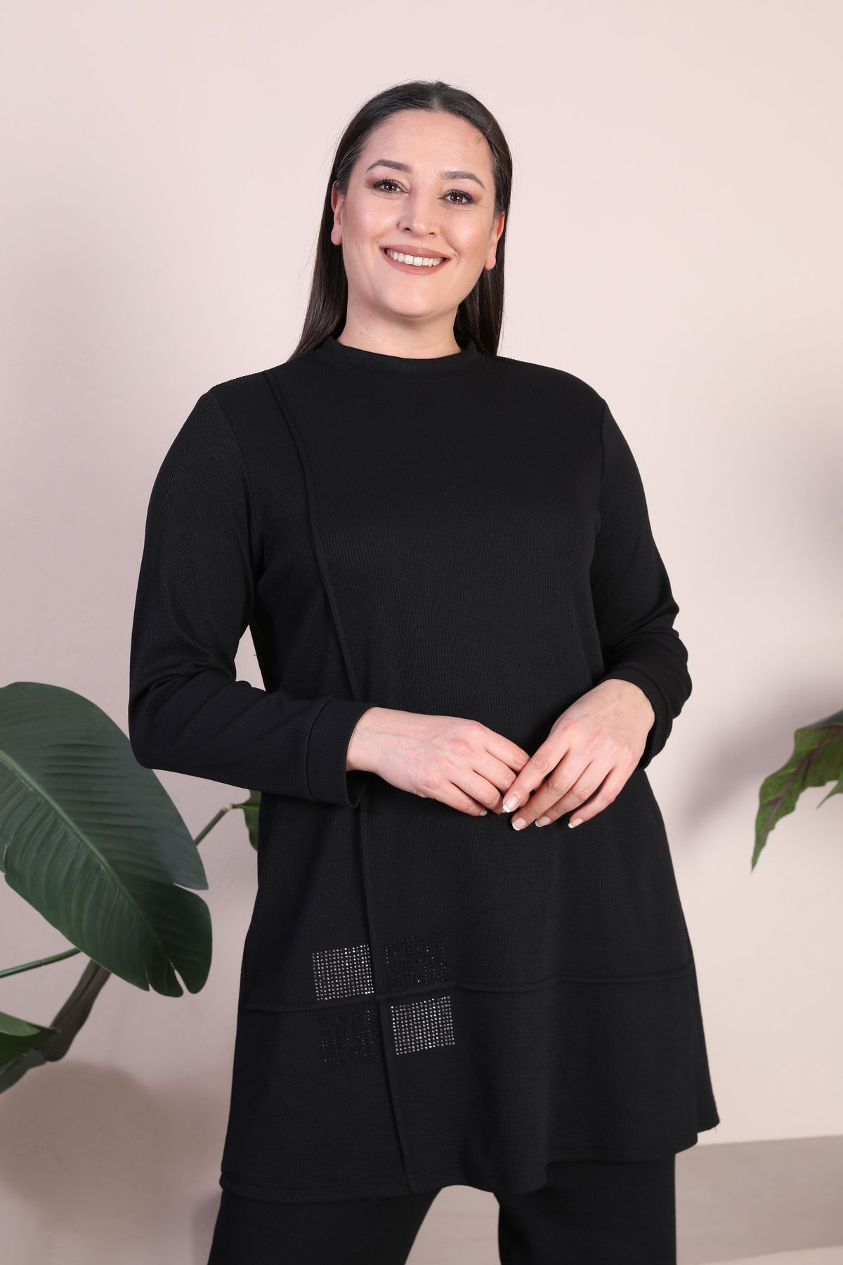 Ferace-Costum de sezon din bumbac pieptănat de mărime mare pentru femei 3
