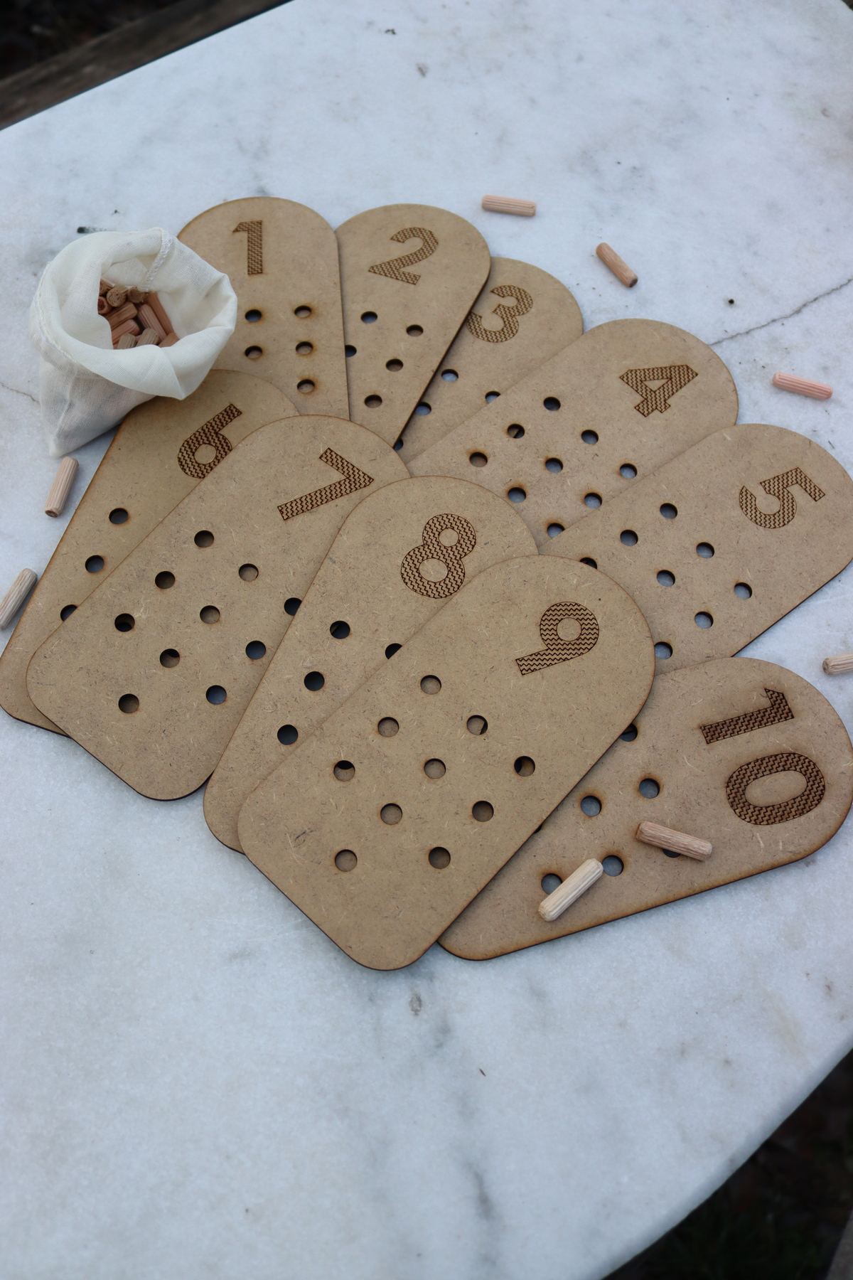 Assa Wood Ahşap Sayı Kartları - Montessori Eğitim Seti (KESE HEDİYEMİZDİR) fotoğrafı 4 (önizleme)