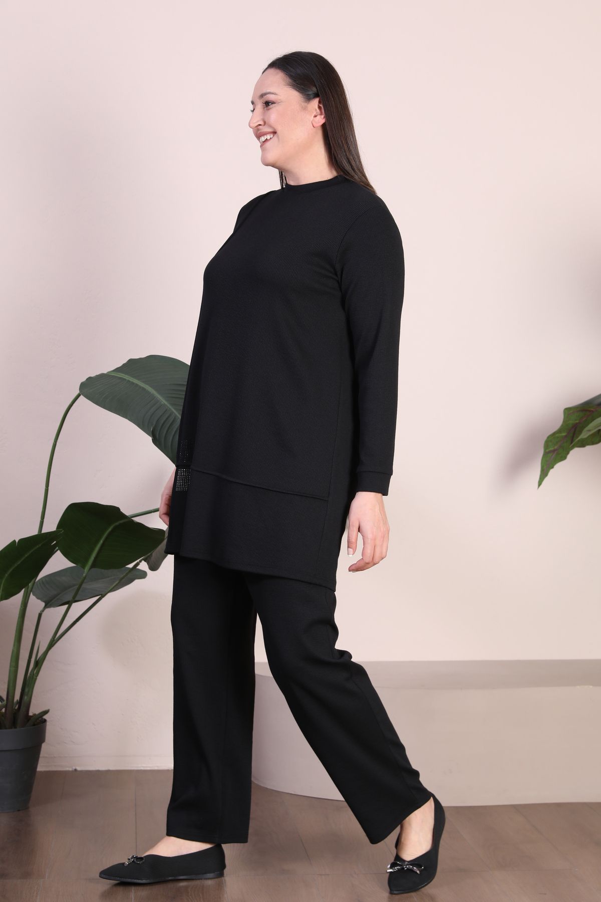 Ferace-Costum de sezon din bumbac pieptănat de mărime mare pentru femei 6