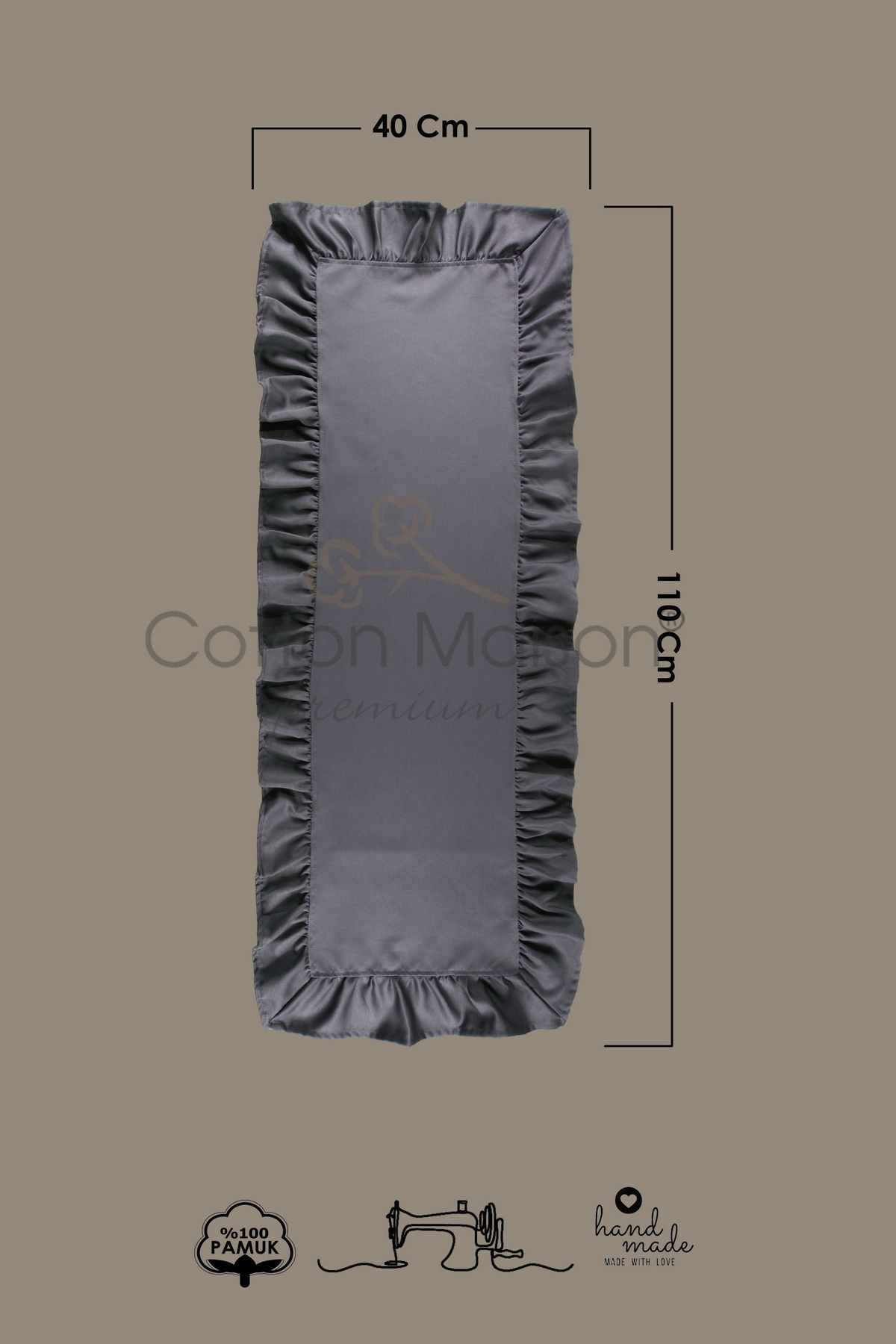 cotton maison-Poli Volanat Runner 40x110 Cm 2