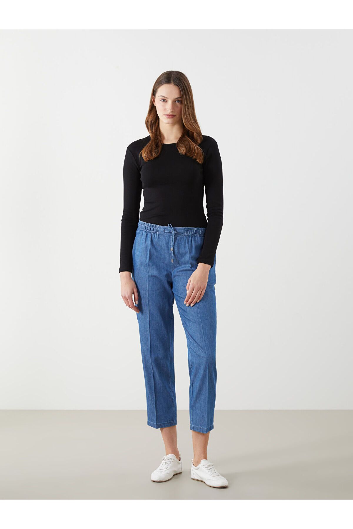 LC Waikiki Beli Lastikli Carrot Fit Kadın Jean Pantolon
