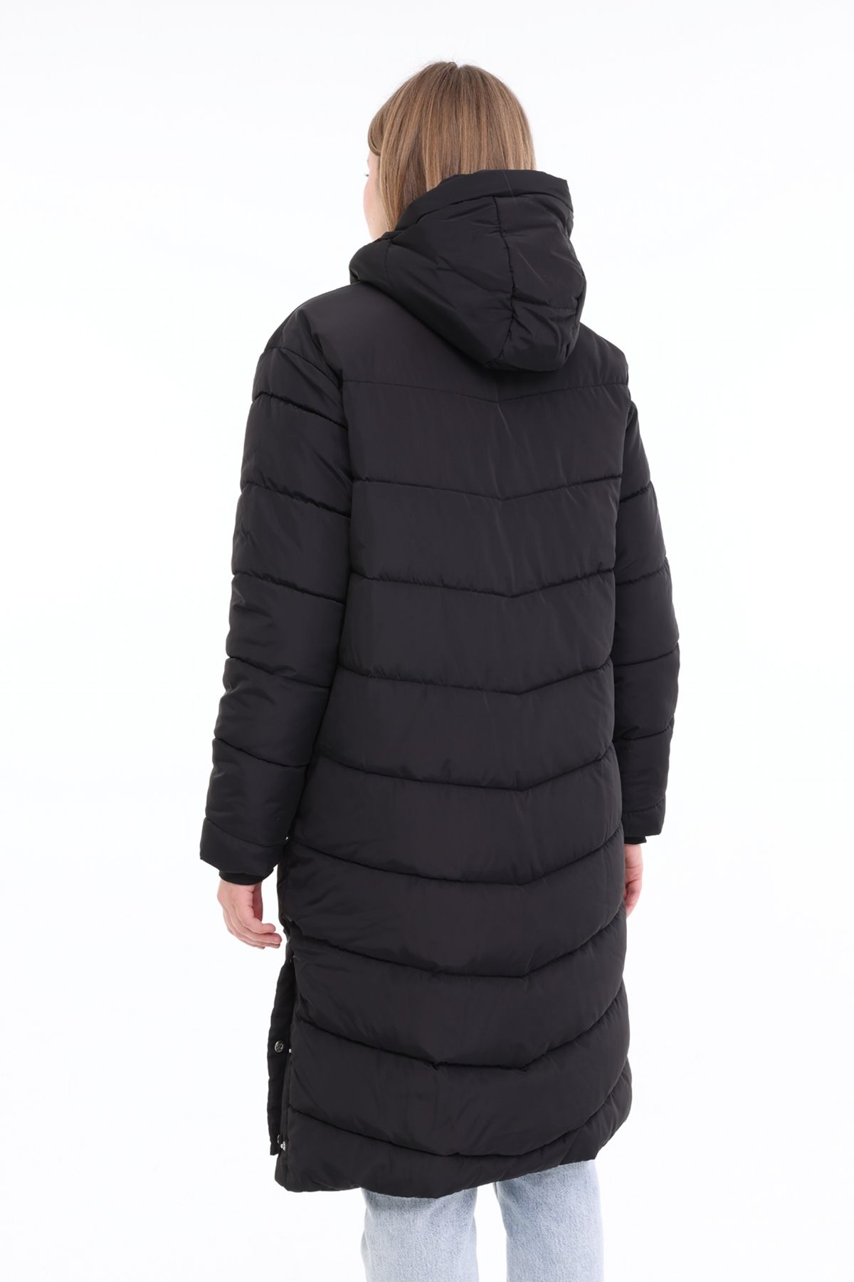 lumberjack-Wl Ulrika 3Ukr102 4Pr Black Women's Long Coat 2