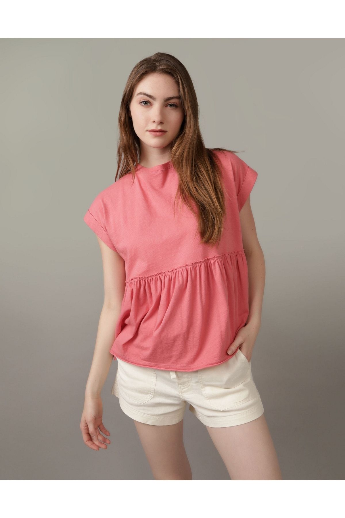 AMERICAN EAGLE-AE Oversized Tie Back T-Shirt 1