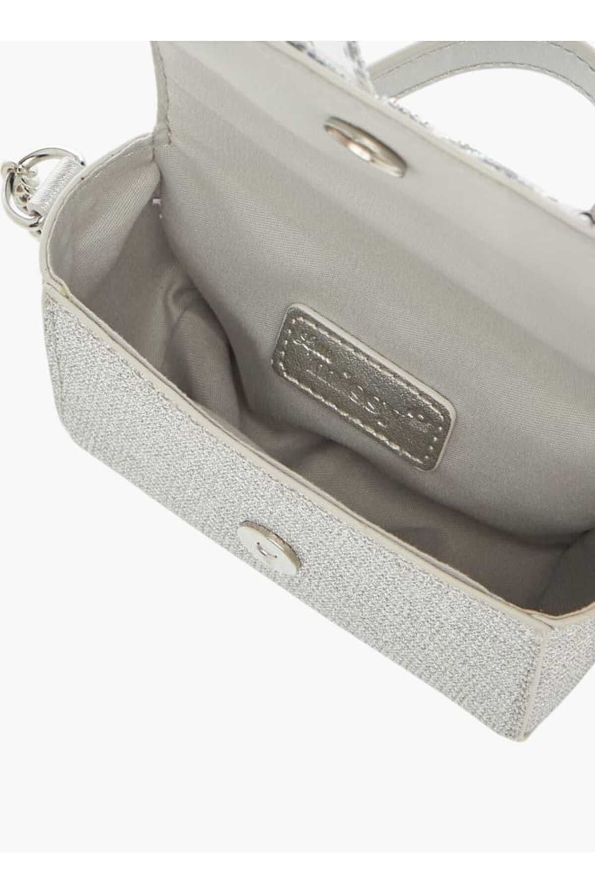 Little Missy-Bow Accent Crossbody Bag with Chain Strap and Button Closure 6