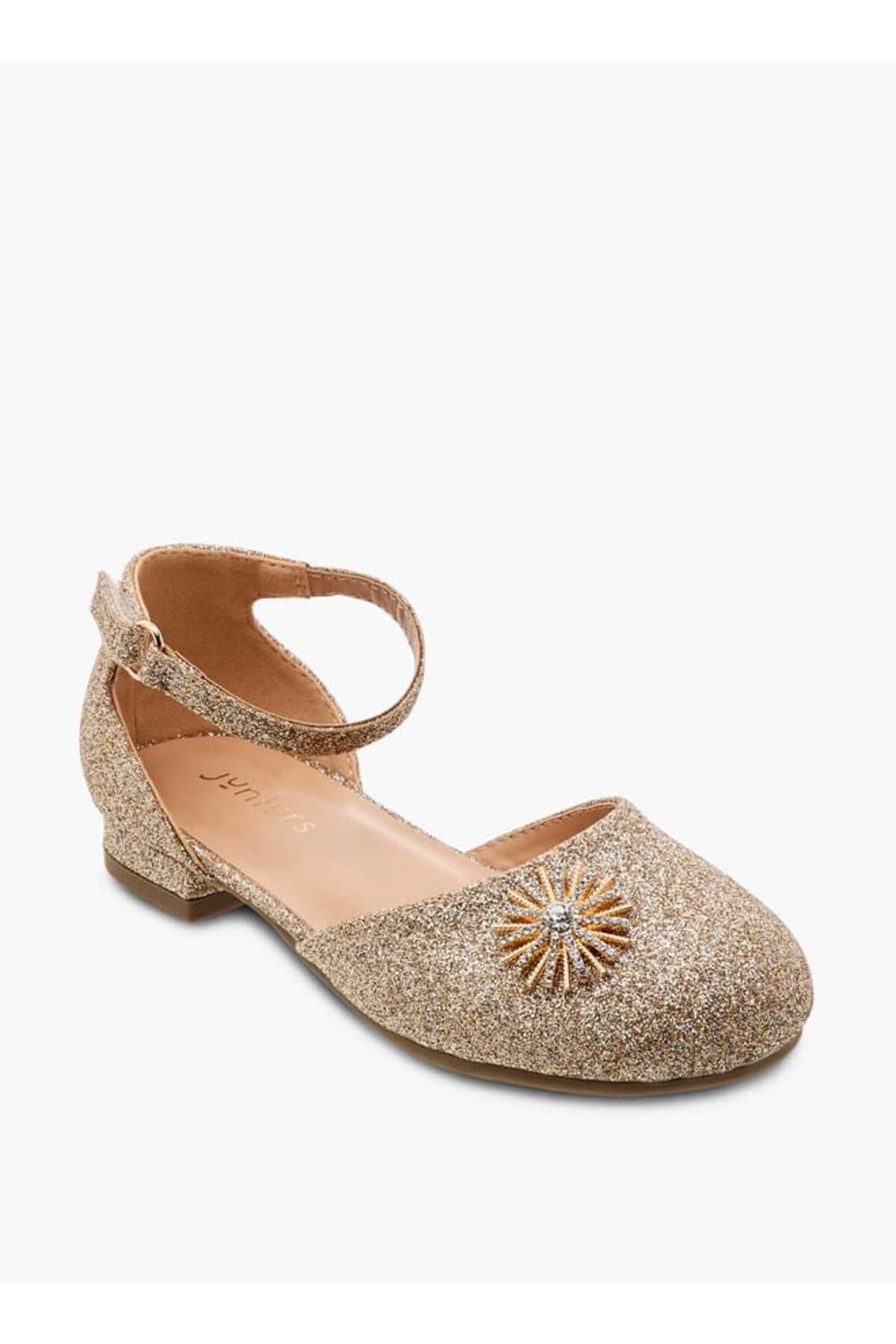Juniors-Embellished Ballerina Shoes with Hook and Loop Closure 2