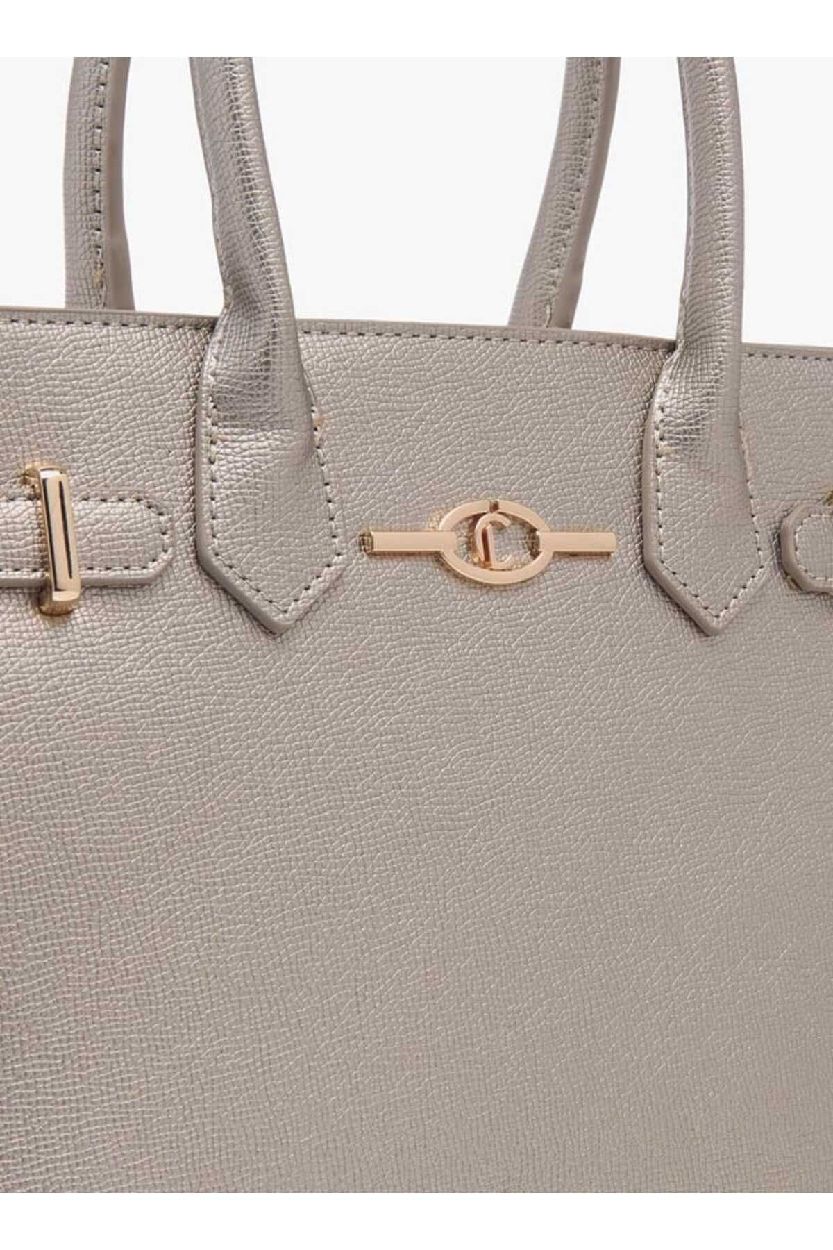 Le Confort-Textured Tote Bag with Double Handles and Detachable Strap 4