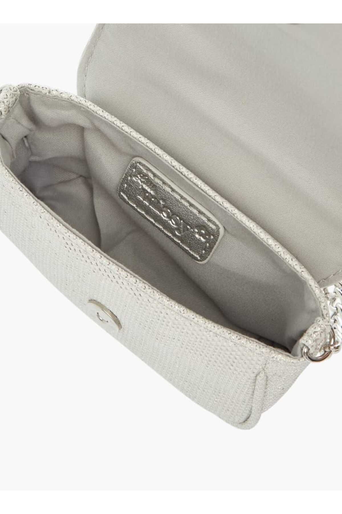 Little Missy-Bow Accent Crossbody Bag with Chain Strap and Button Closure 6
