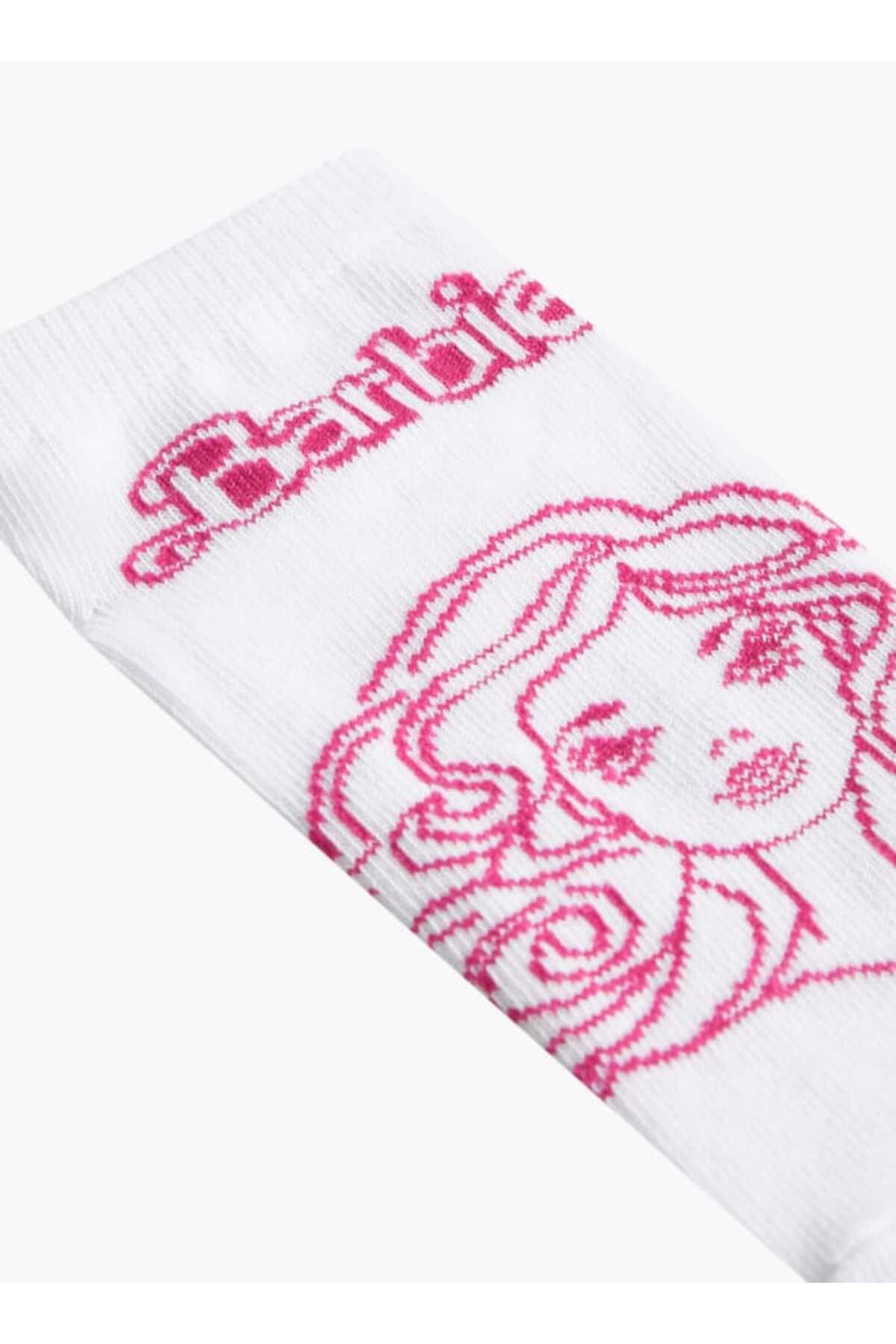 Barbie-Print Non-Terry Ankle Length Socks - Set of 5 4