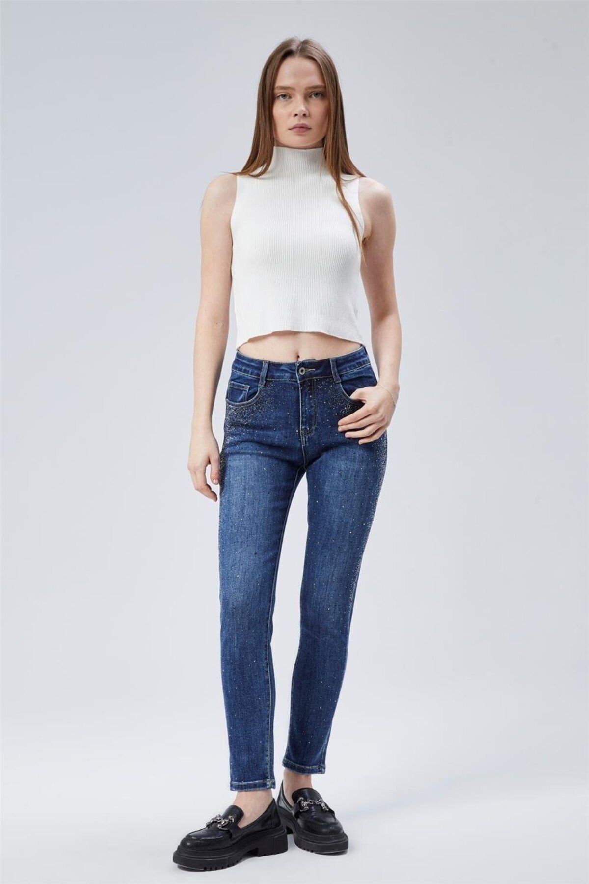HomeStore-Denim Wide-Leg Trousers 1