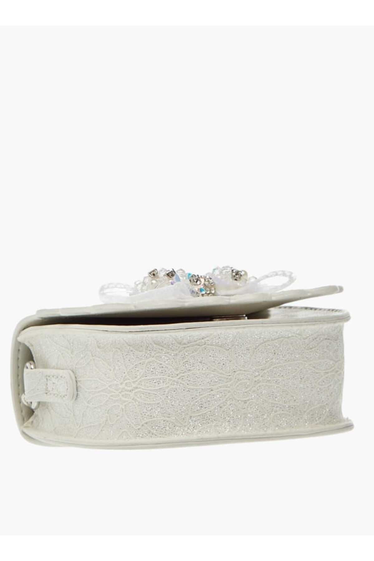 Little Missy-Bow Accent Crossbody Bag with Chain Strap and Button Closure 5