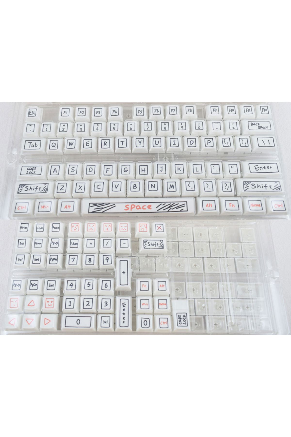 Choice-عبوة من أغطية المفاتيح من نوع Graffiti Keycaps XDA Profile PBT Keycaps 125 Keys للوحة المفاتيح الميكانيكية Mx Switch 1