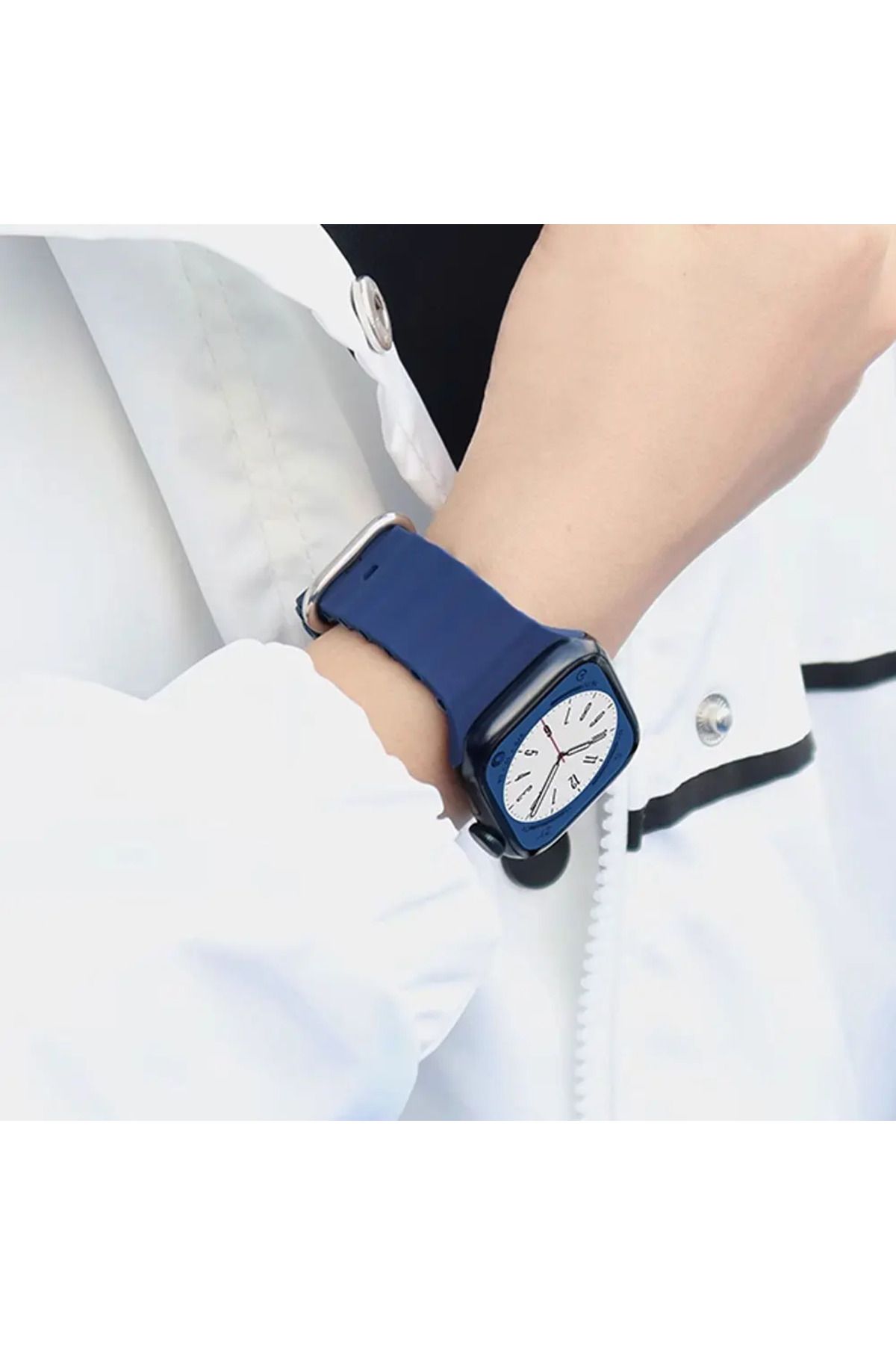 Choice-38mm 40mm 41mm 04-Midnight-blue Ocean Silicone Strap For Apple Watch Ultra 2 49mm iWatch 8 7 6 5 4 3 1