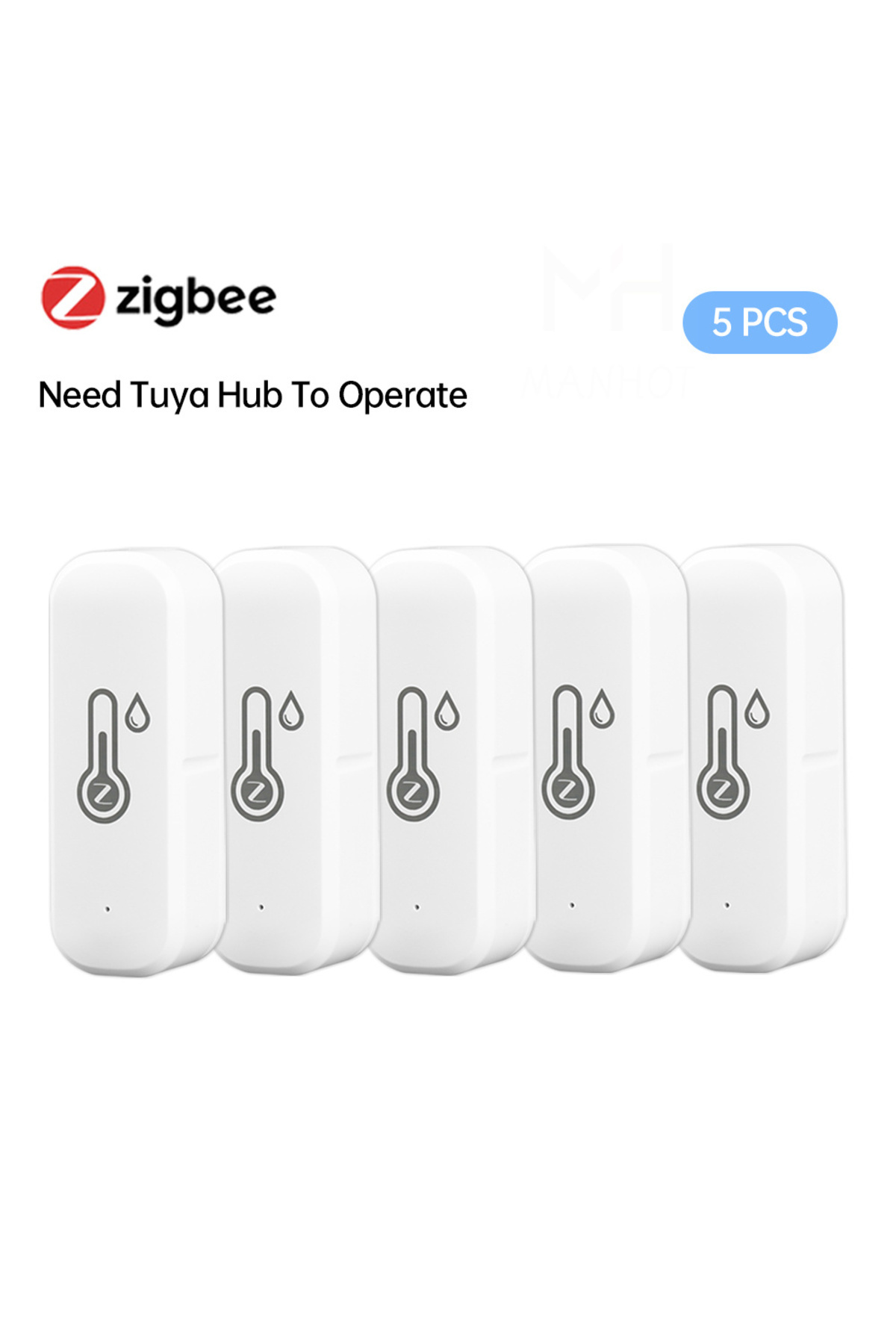Choice3-Zigbee-5 قطع Tuya Zigbee/Wifi مستشعر درجة الحرارة والرطوبة الذكي يعمل بالبطارية ومقياس الحرارة APP S 1