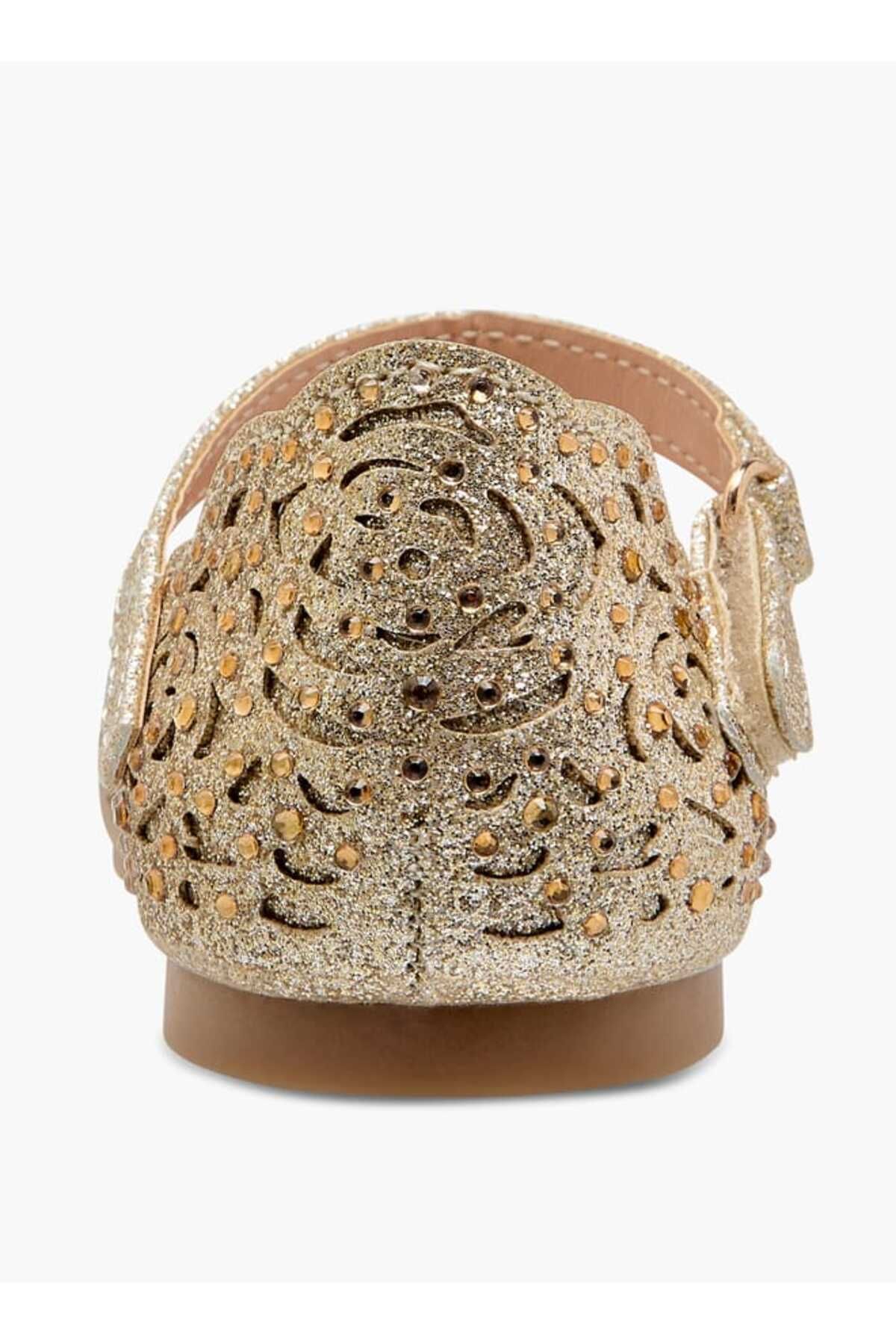 Juniors-Laser Cut Embellished Shoes with Hook and Loop Closure 5