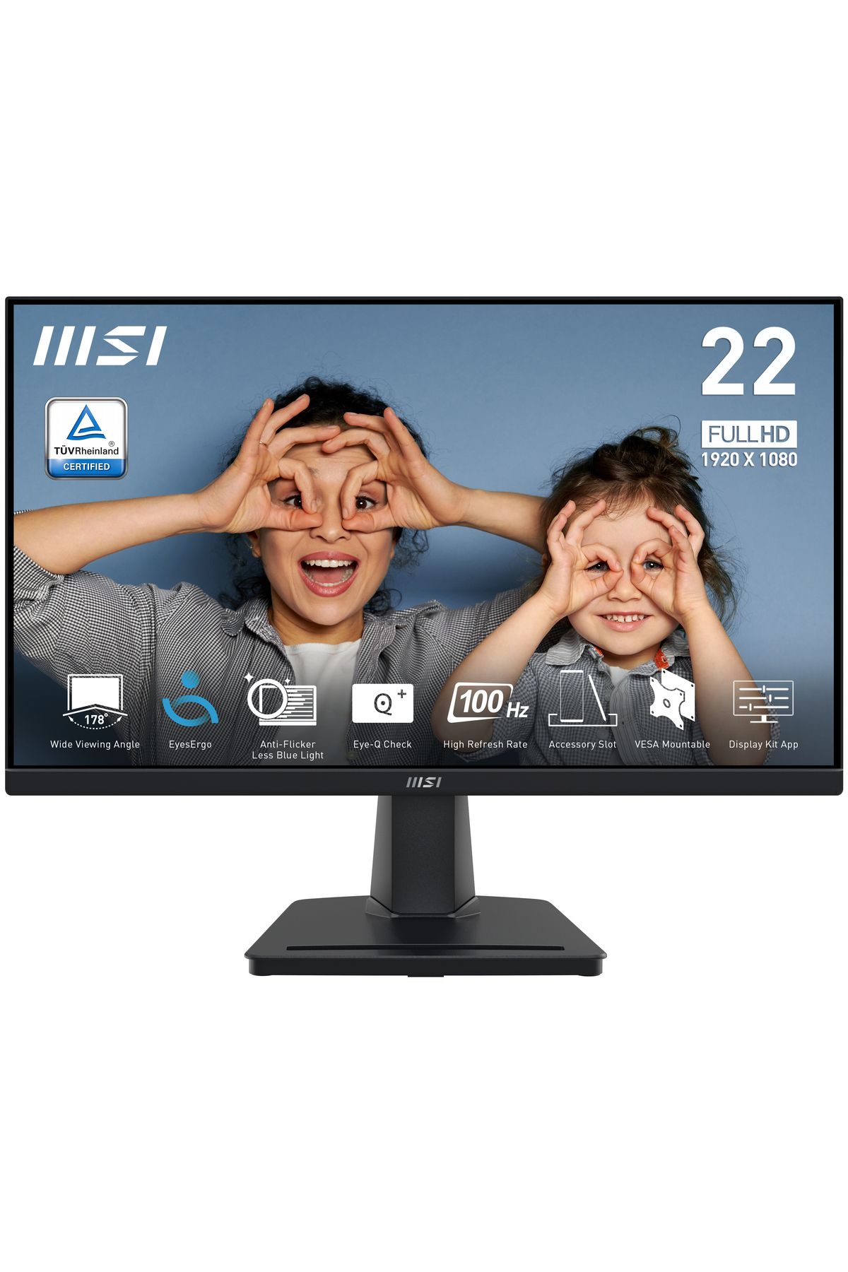 MSI PRO MP225V 21.45 inç 100Hz 1ms Full HD Adaptive Sync VA Monitör