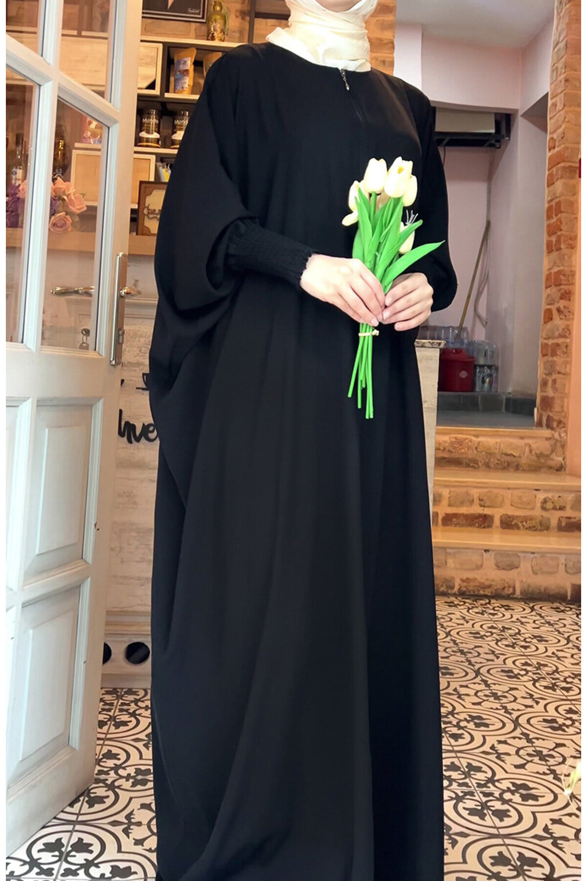 Didar Bat Sleeve Abaya Abaya Black