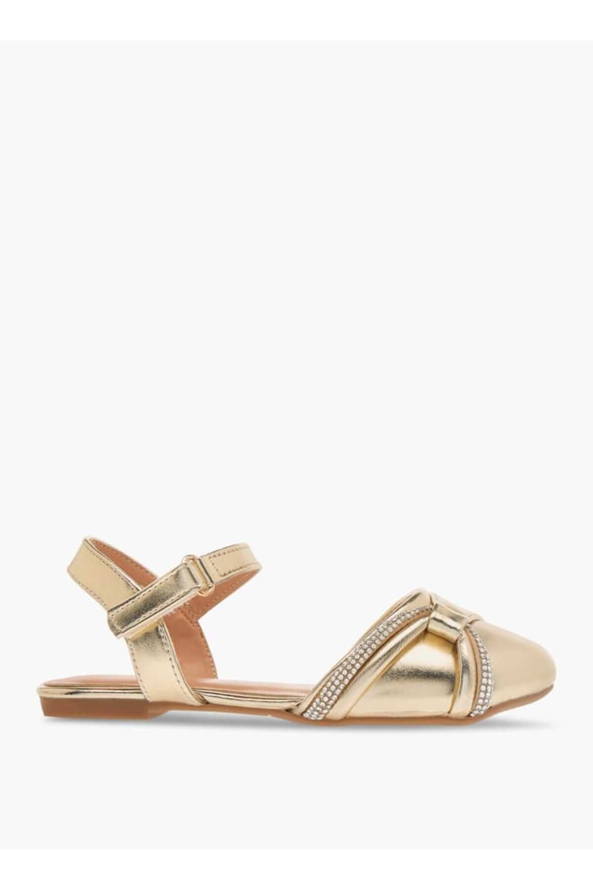 Flora Bella by Shoexpress-Flora Bella Embellished Strap Sandals with Hook and Loop Closure 3