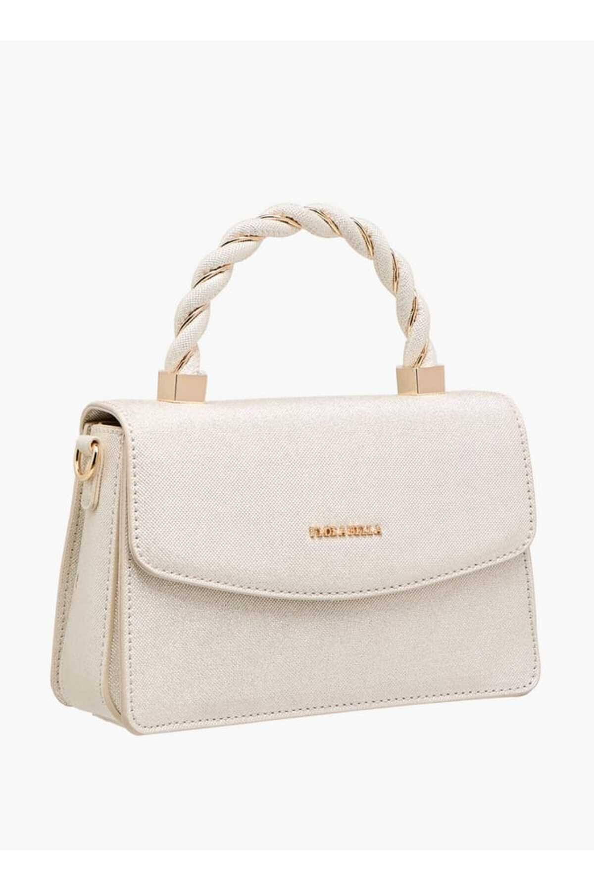 Flora Bella by Shoexpress-Flora Bella Textured Satchel Bag with Handle and Chain Strap 3