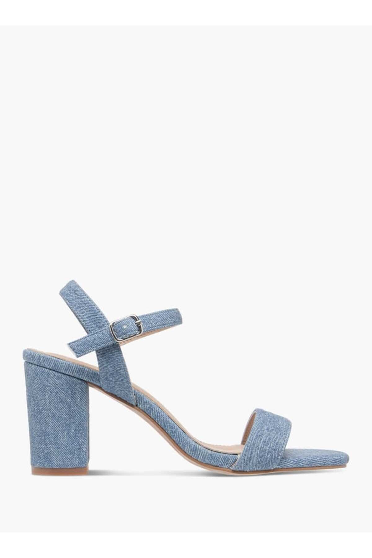 Flora Bella by Shoexpress-Flora Bella Textured Sandals with Block Heels and Buckle Closure 3