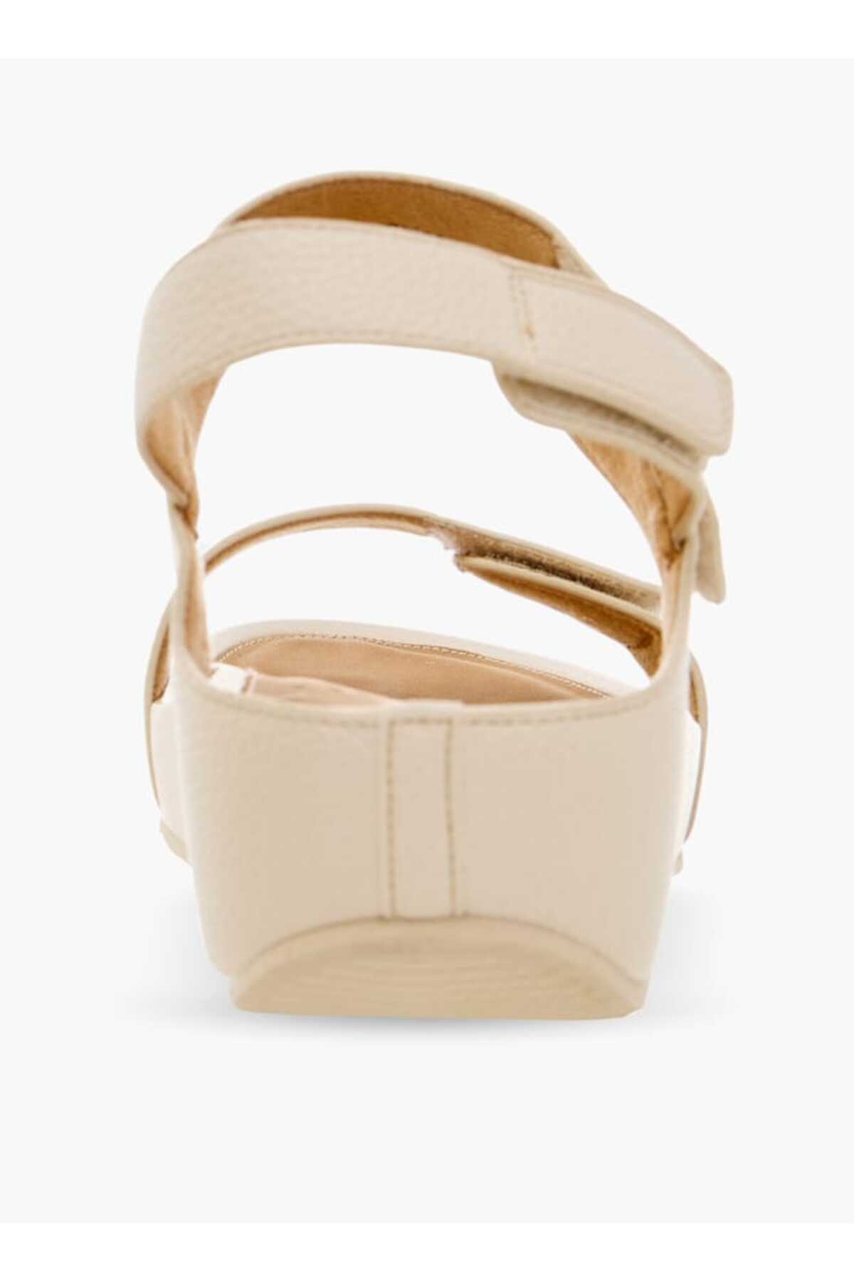 Flora Bella by Shoexpress-Flora Bella Textured Strap Sandals with Hook and Loop Closure 5
