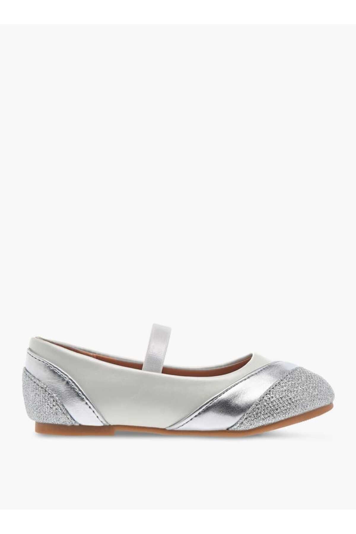 Flora Bella by Shoexpress-Flora Bella Textured Ballerina Shoes with Elasticated Strap 3