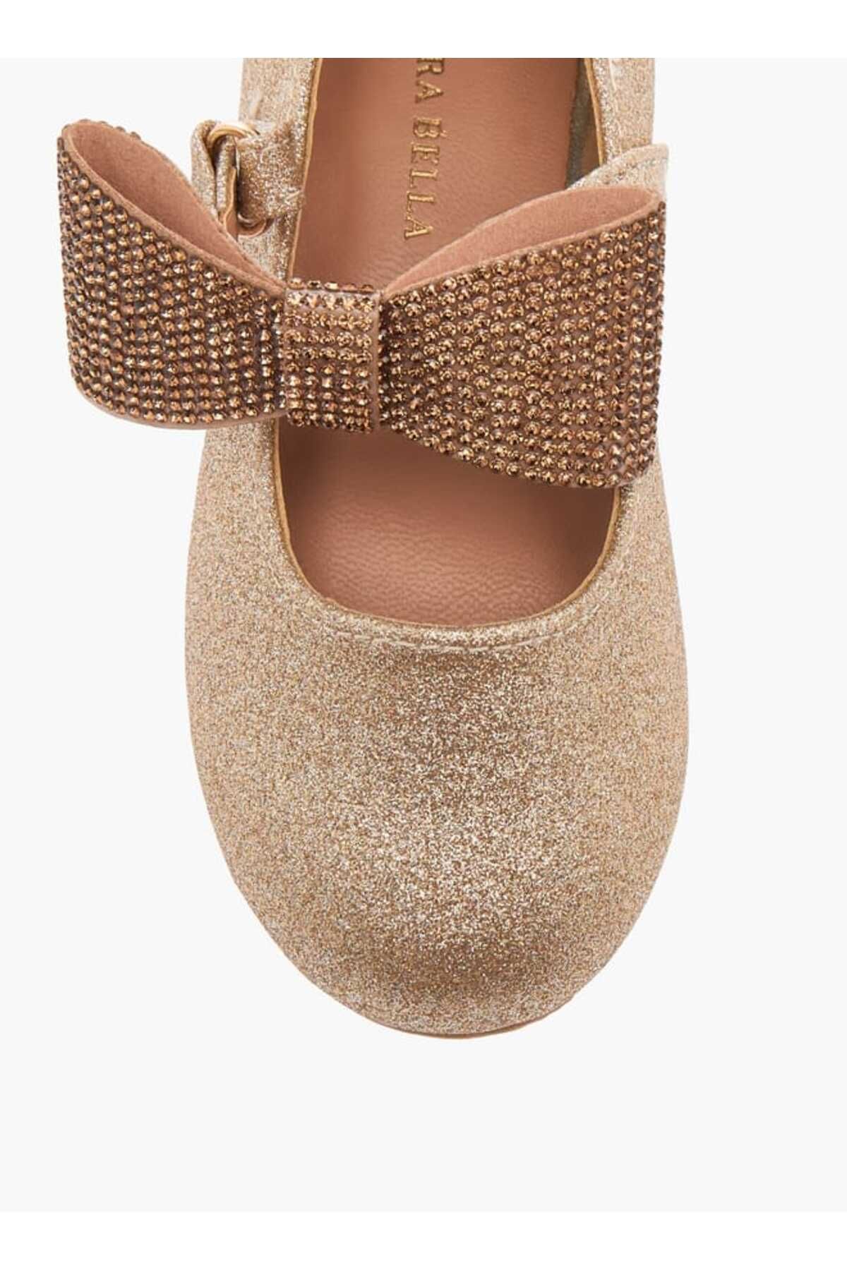 Flora Bella by Shoexpress-Flora Bella Bow Embellished Ballerina Shoes with Hook and Loop Closure 4