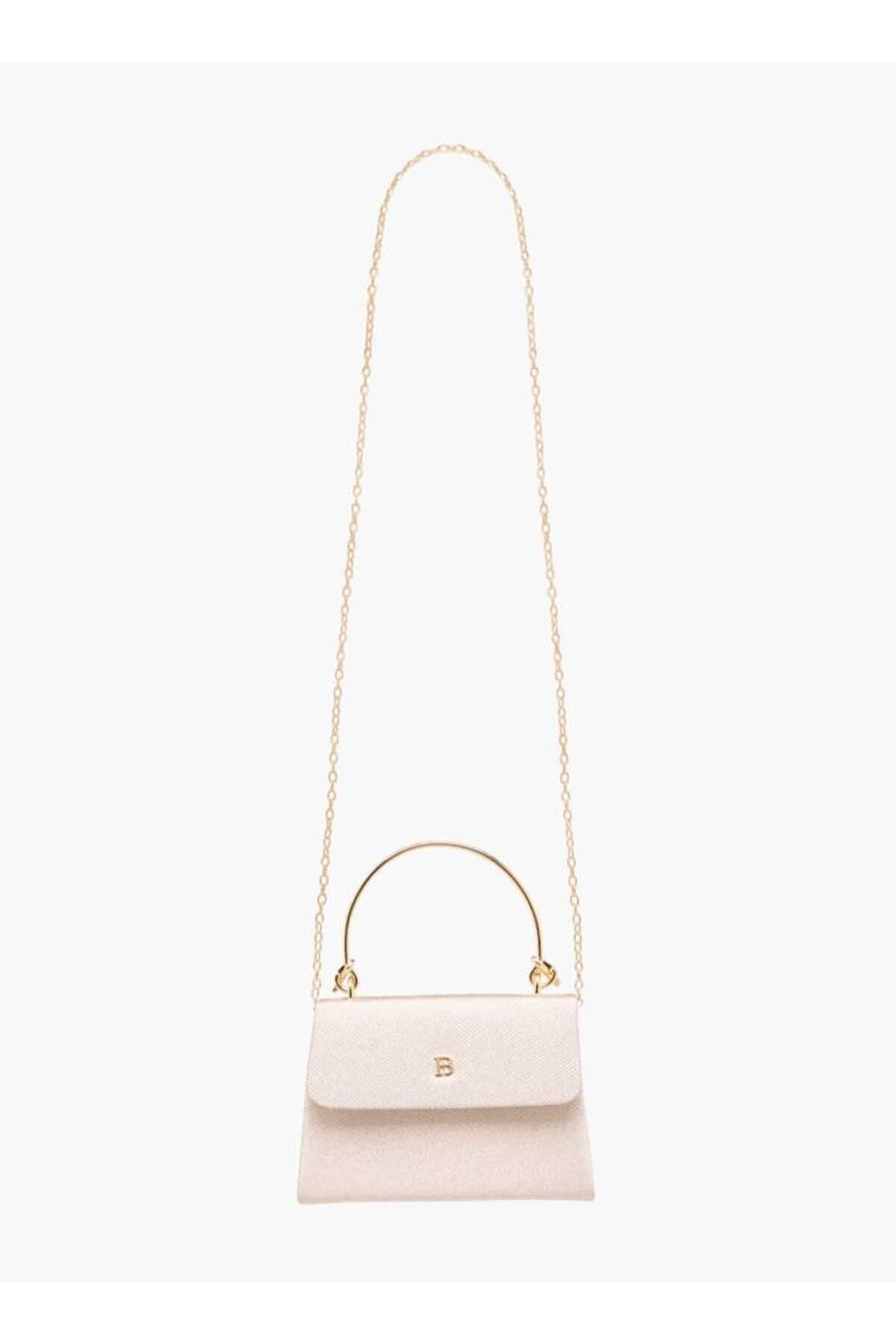 Flora Bella by Shoexpress-Flora Bella Textured Satchel Bag with Handle and Chain Strap 2