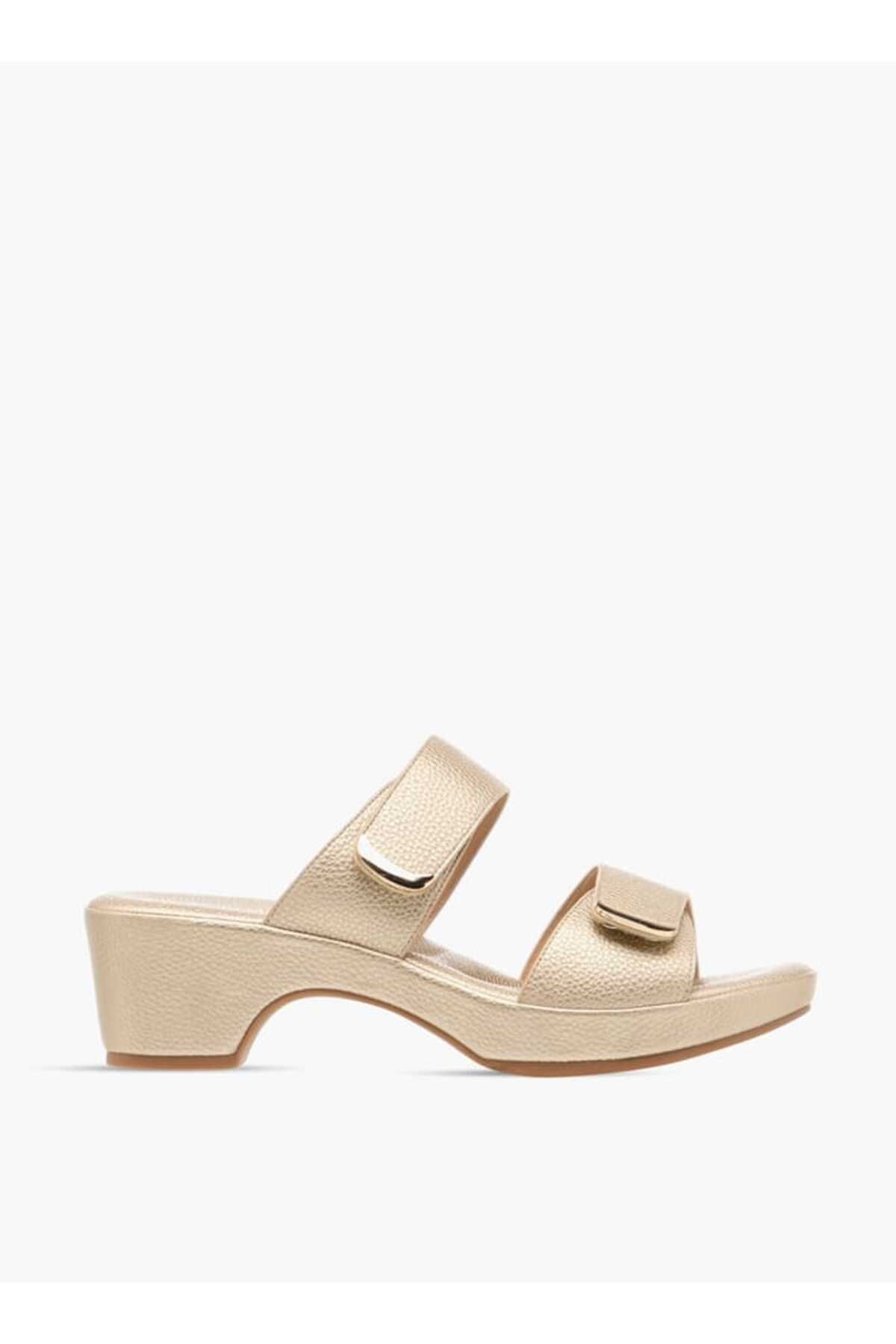 Flora Bella by Shoexpress-Flora Bella Textured Slip-On Sandals with Block Heel 3