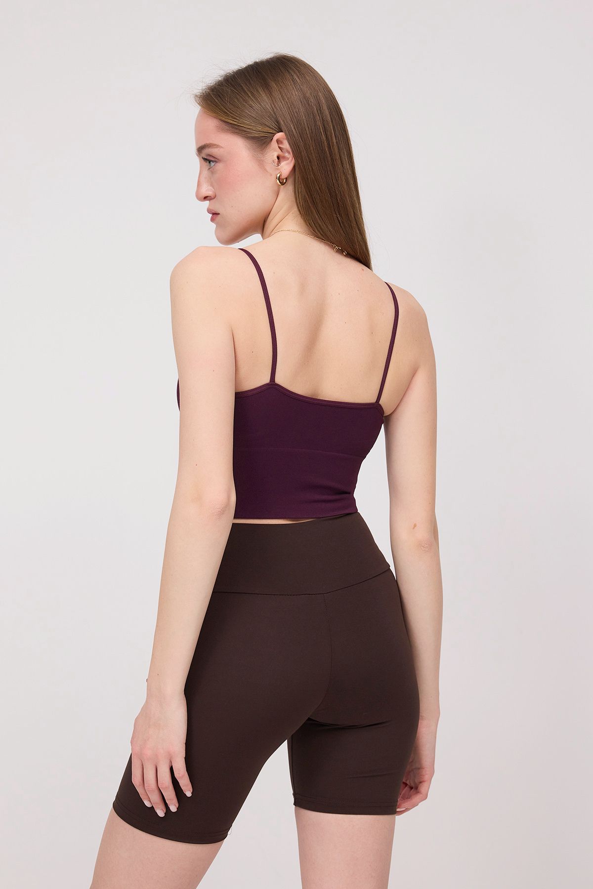 Addax-A009 Crop Tank Top with Rope Straps 5