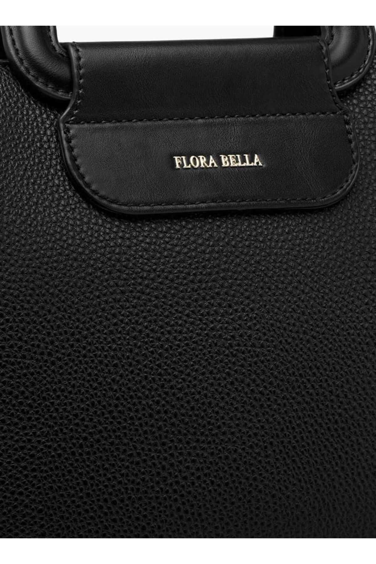 Flora Bella by Shoexpress-حقيبة توت بطبعة مونوغرام فلورا بيلا مع مقابض وحزام قابل للفصل 4
