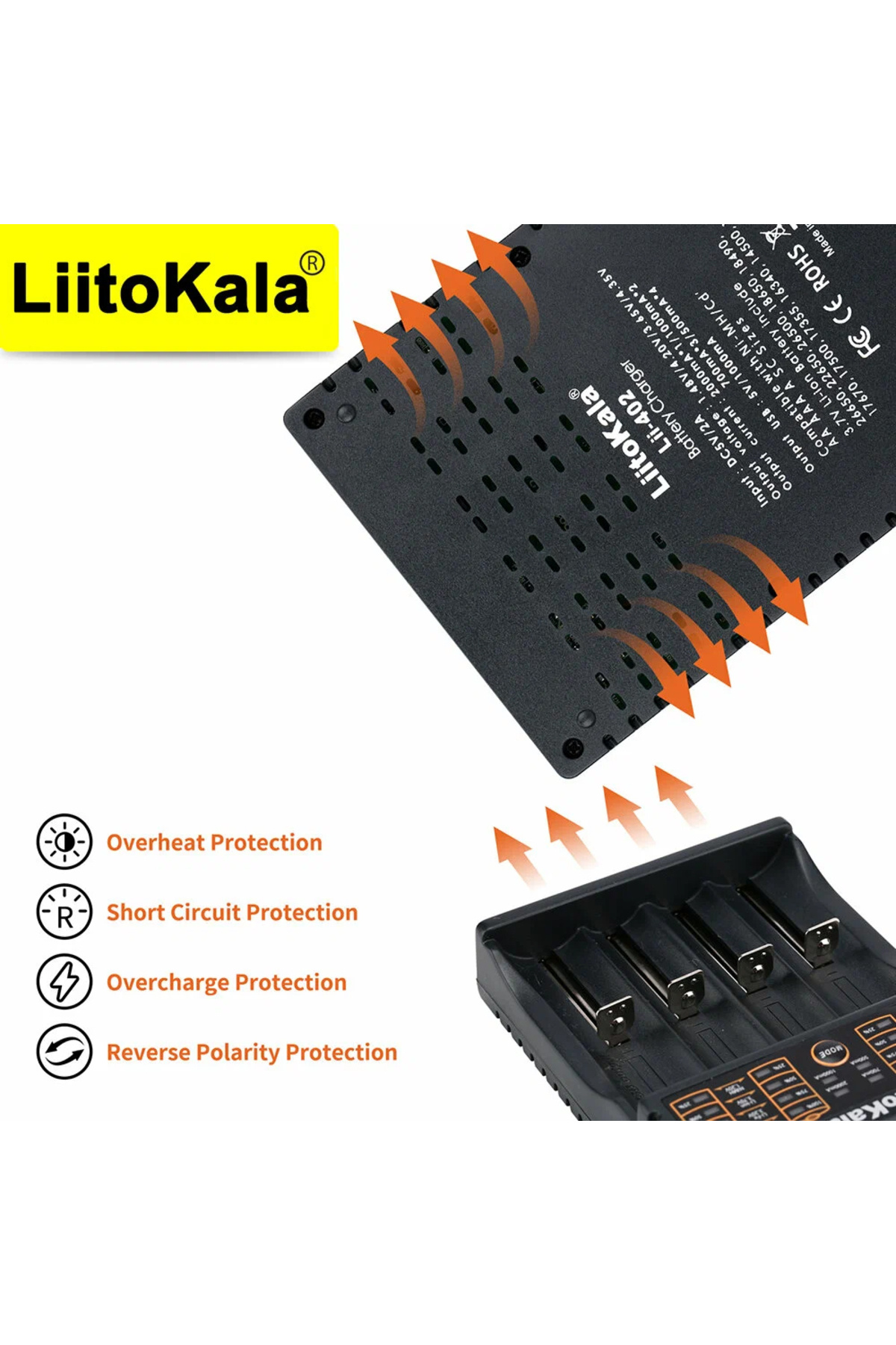 liitokala-Lii-402 18650 Smart Battery Charger 1.2v 3.7v 3.2v 3.85v For 26650 18500 18350 17500 16... 4
