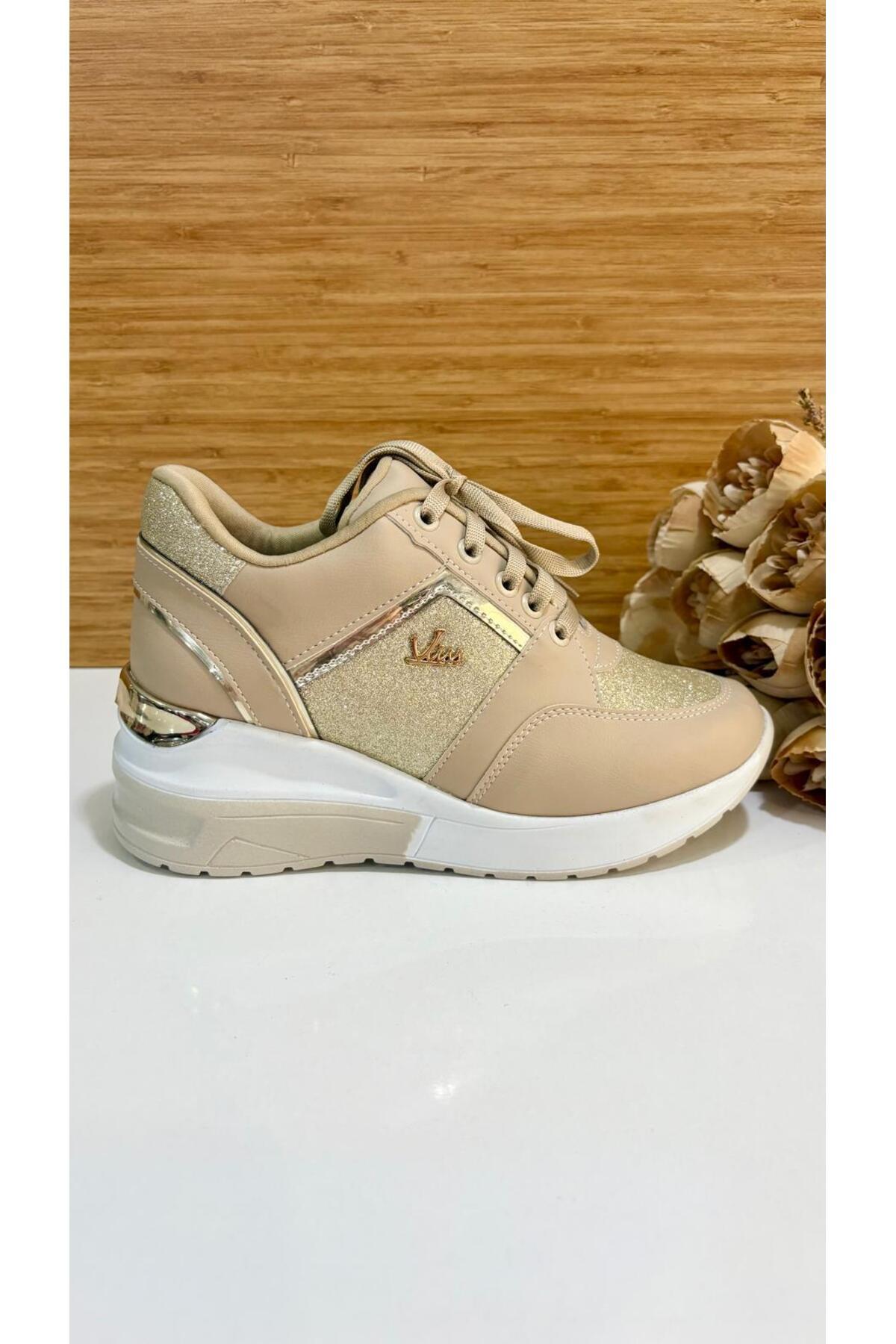 PUNTO-333075   Glitter Heeled Stylish Sneakers 2