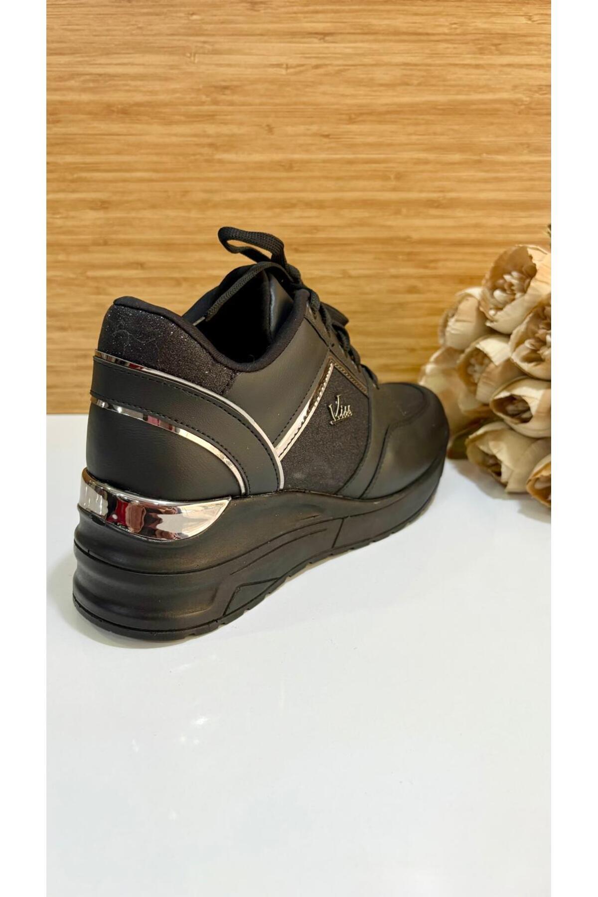 PUNTO-333075   Glitter Heeled Stylish Sneakers 8