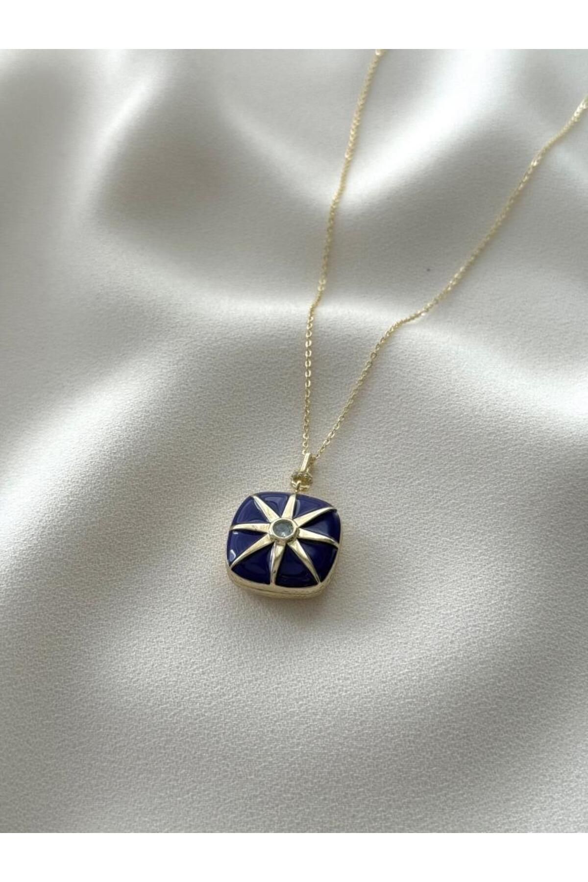 AŞIK ACCESSORIES-Blue Clamshell Polar Star Necklace-Vip 1