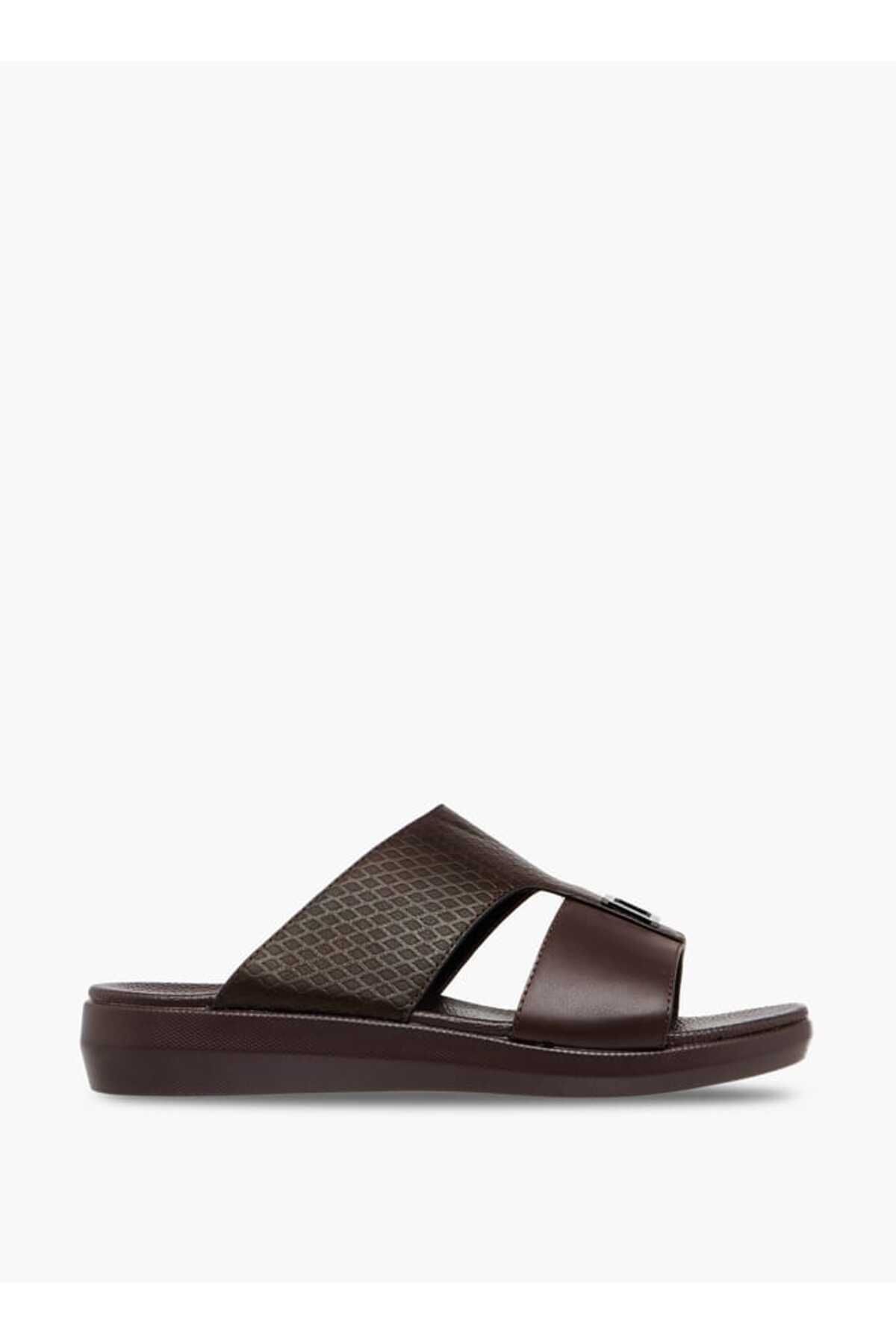 LBL by Shoexpress-Textured Slip-On Sandals with Metallic Detail 2