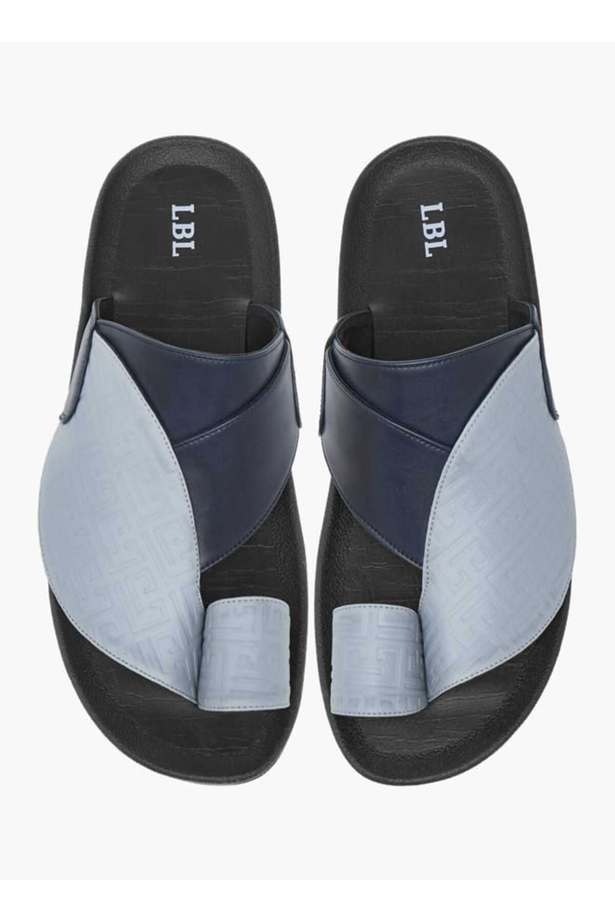 LBL by Shoexpress-Textured Slip-On Arabic Sandals with Toe Loop 1