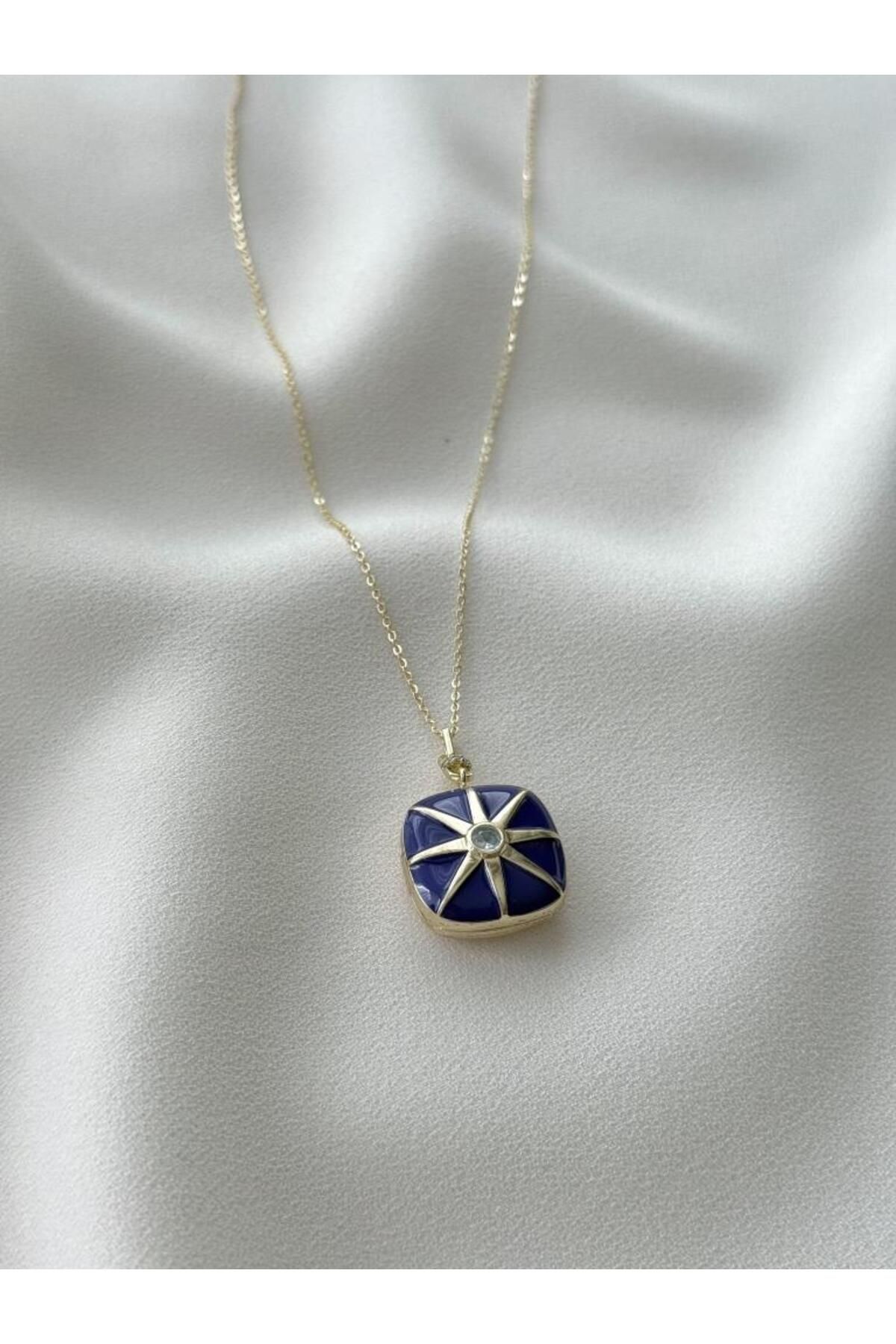 AŞIK ACCESSORIES-Blue Clamshell Polar Star Necklace-Vip 2