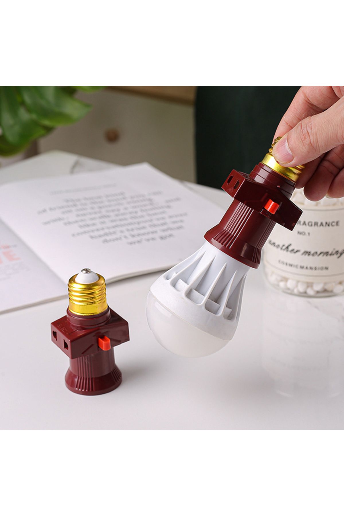 Choice-111V- 240V E27 Screw Bulb Holder Convert To With Switch Lamp Socket LED Bulb Adapter With Switch ... 6