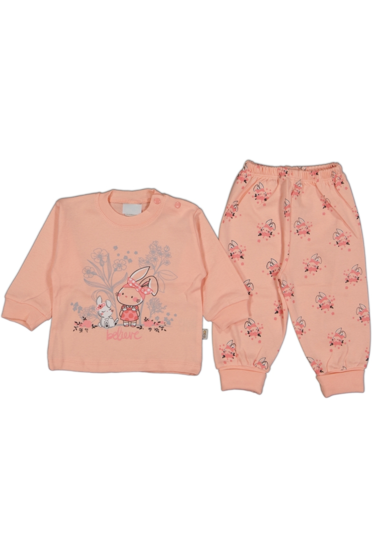 Çiçek Baskılı 2'Li Bebe Takımı (6-18 Ay)