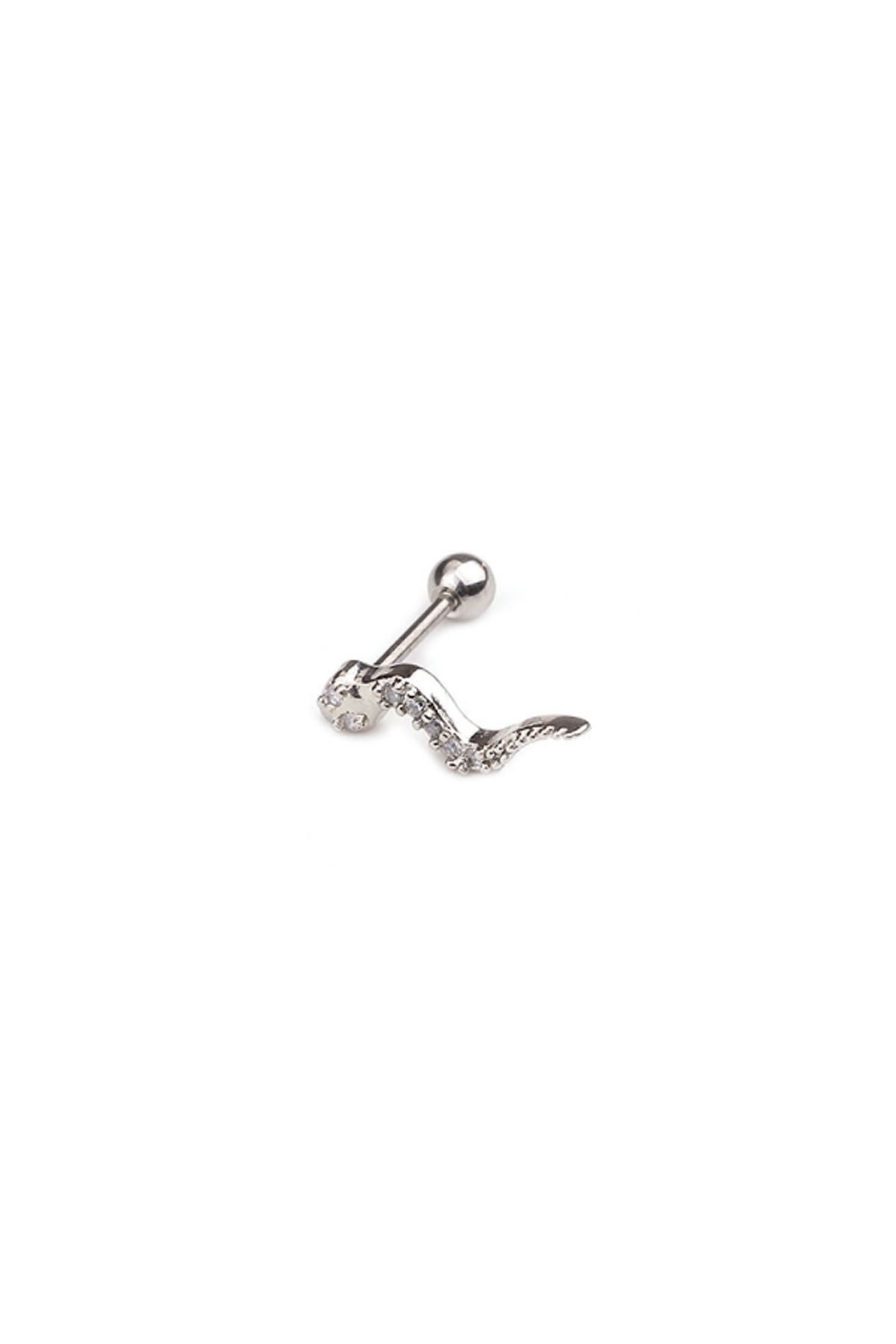Chavin-Jewelled Mini Snake Ear Piercing Steel Earrings En91 1